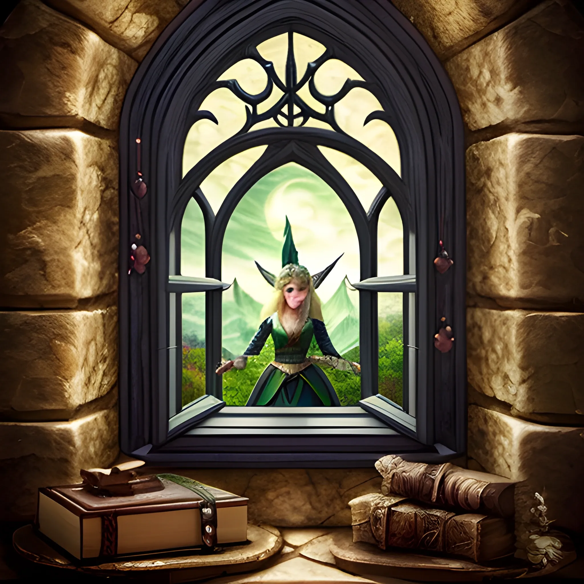 Fantasy, Elf, Tolkien, Window Scene, Fantasy