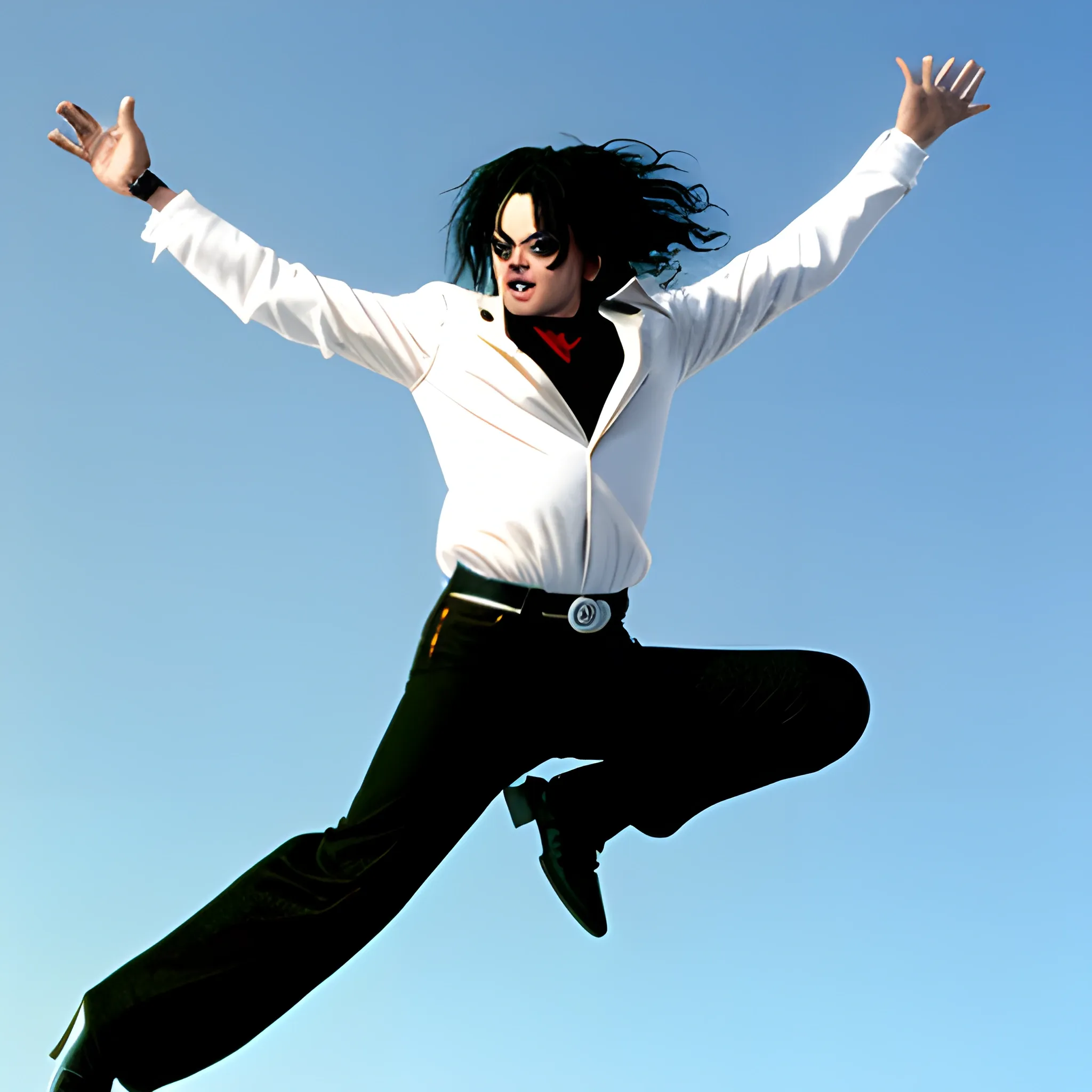 Michael Jackson flying