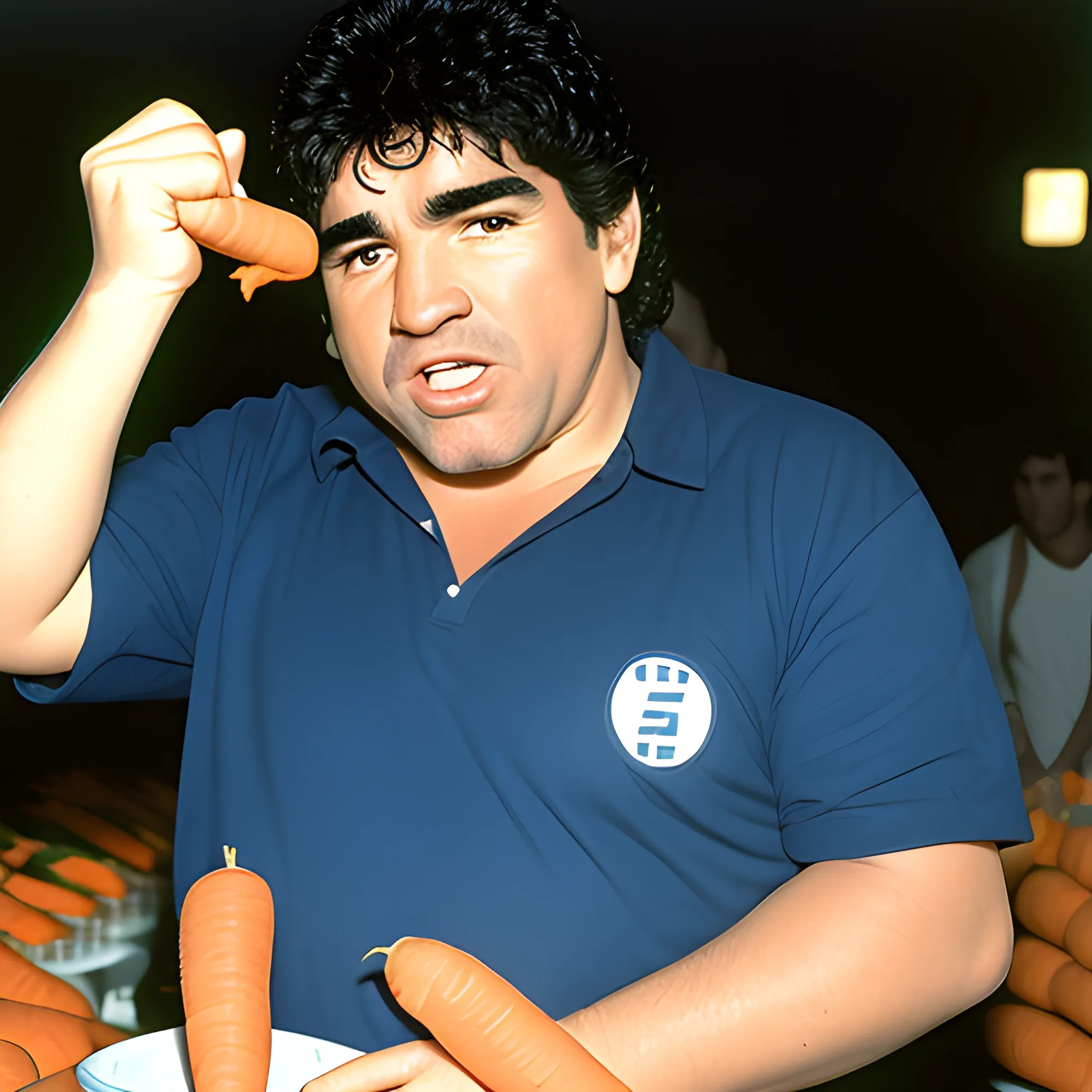 Diego Maradona Eating Carrots