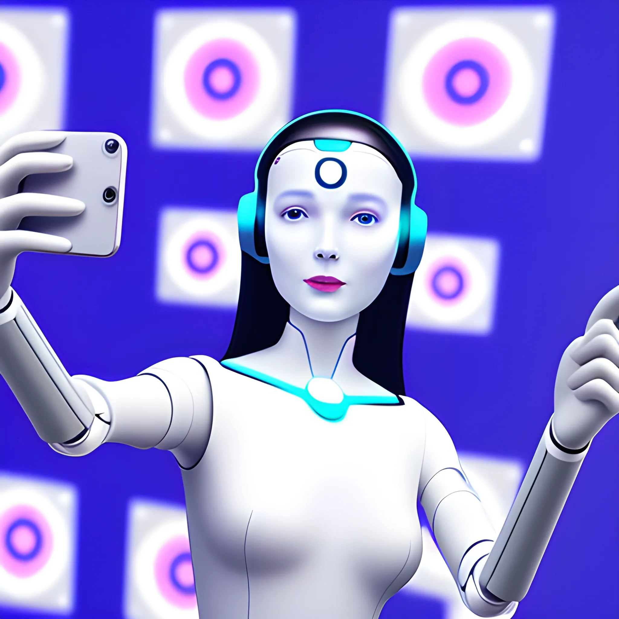  selfie as an  AI woman , Trippy