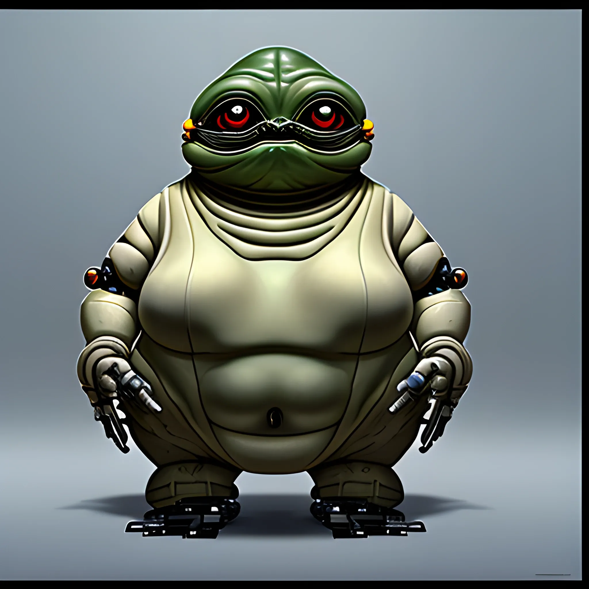 jabba the hutt with a robotic eye