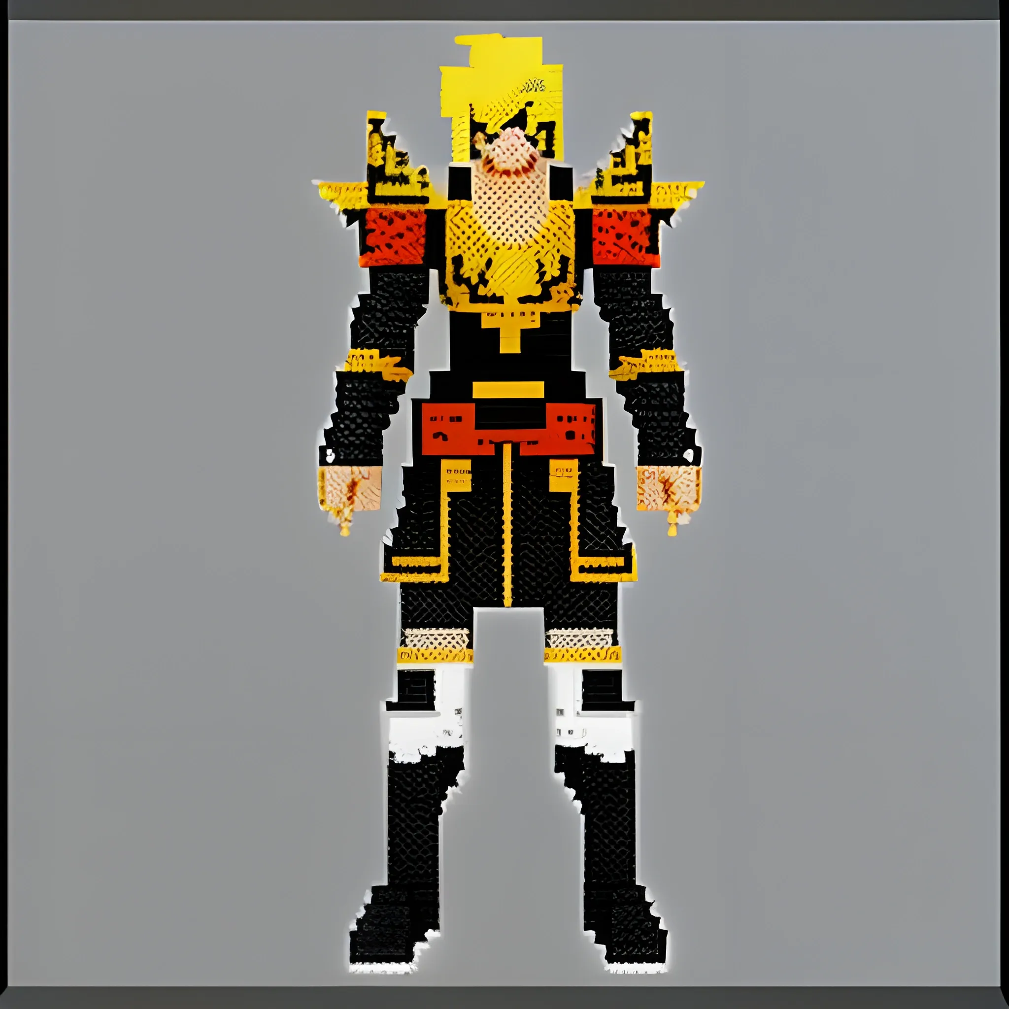 Final fantasy style pixel art Bone armor
