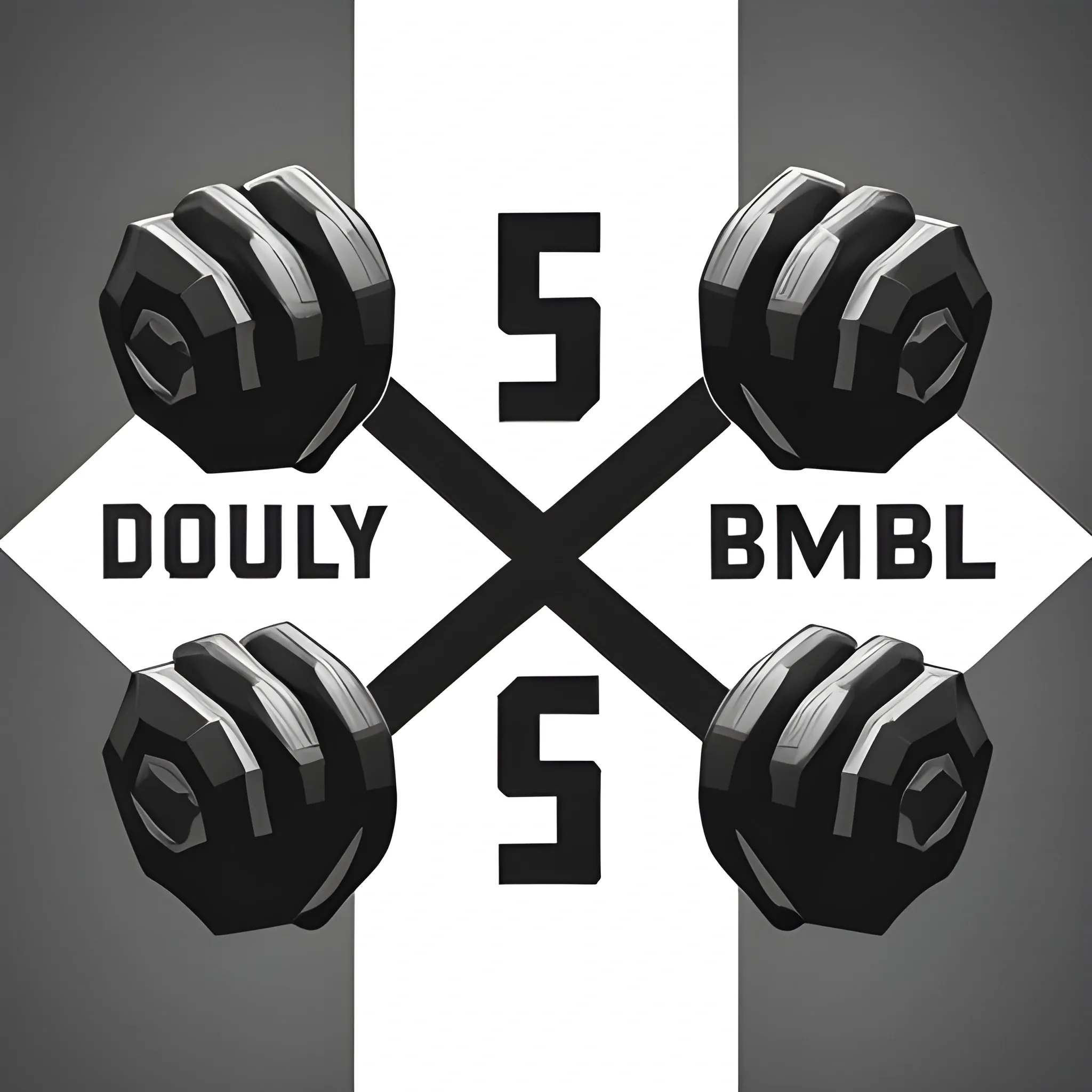 Dumbbell gym logo on Craiyon