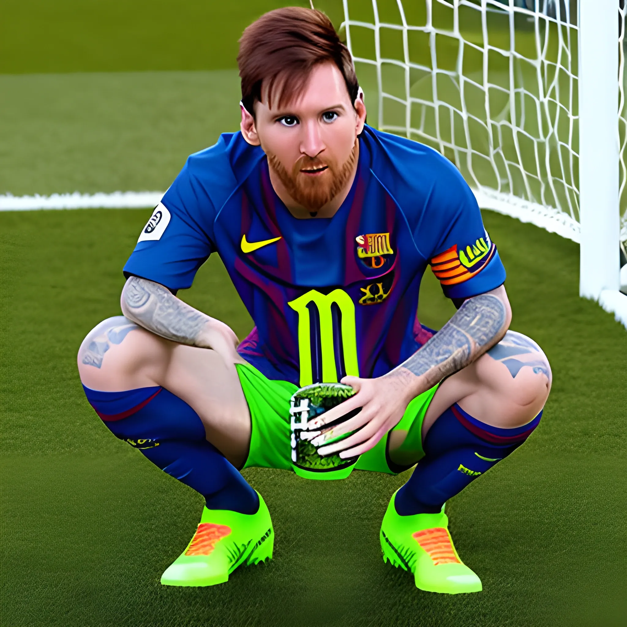 Messi drinking Monster Energy drink