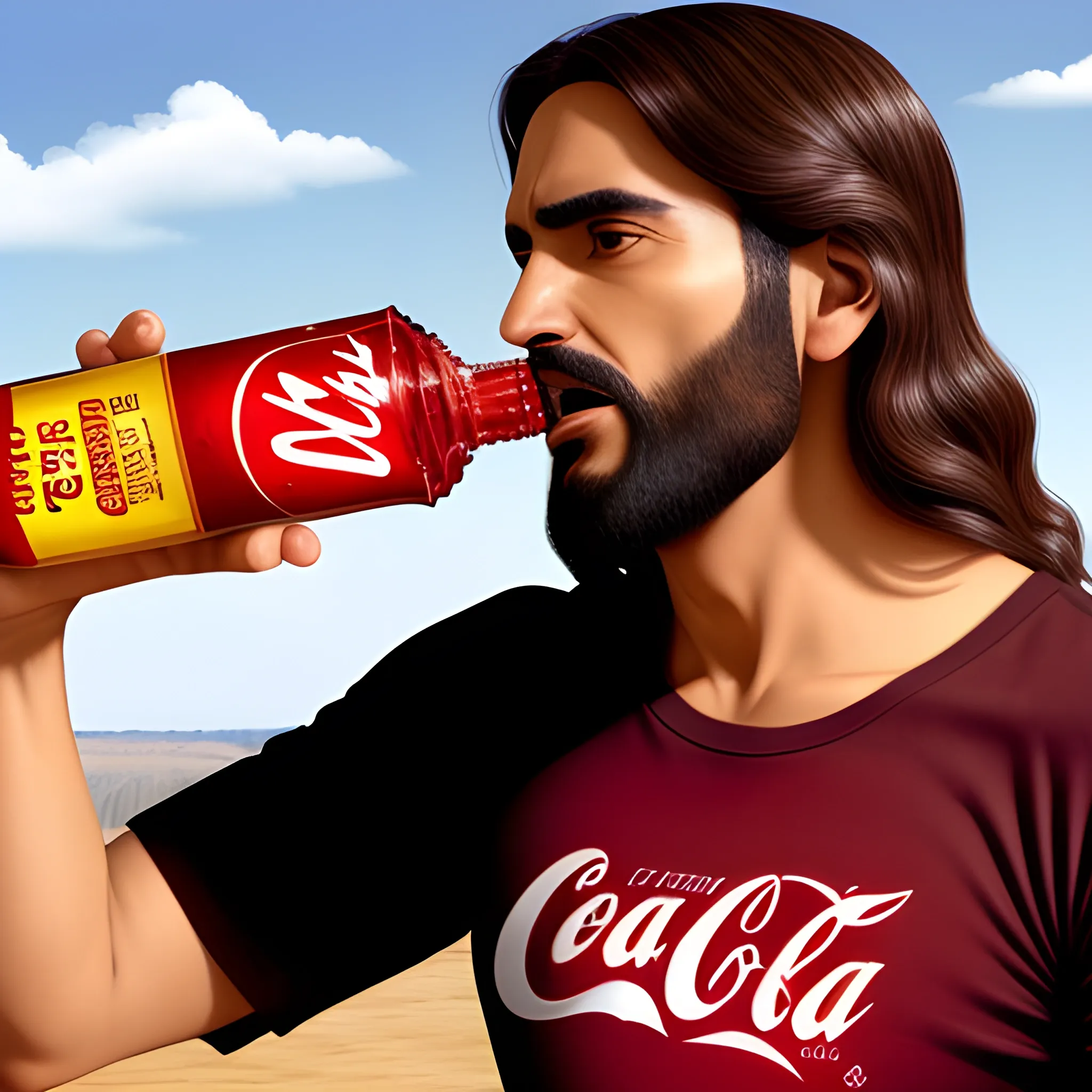 Jesus Bebiendo CocaCola 