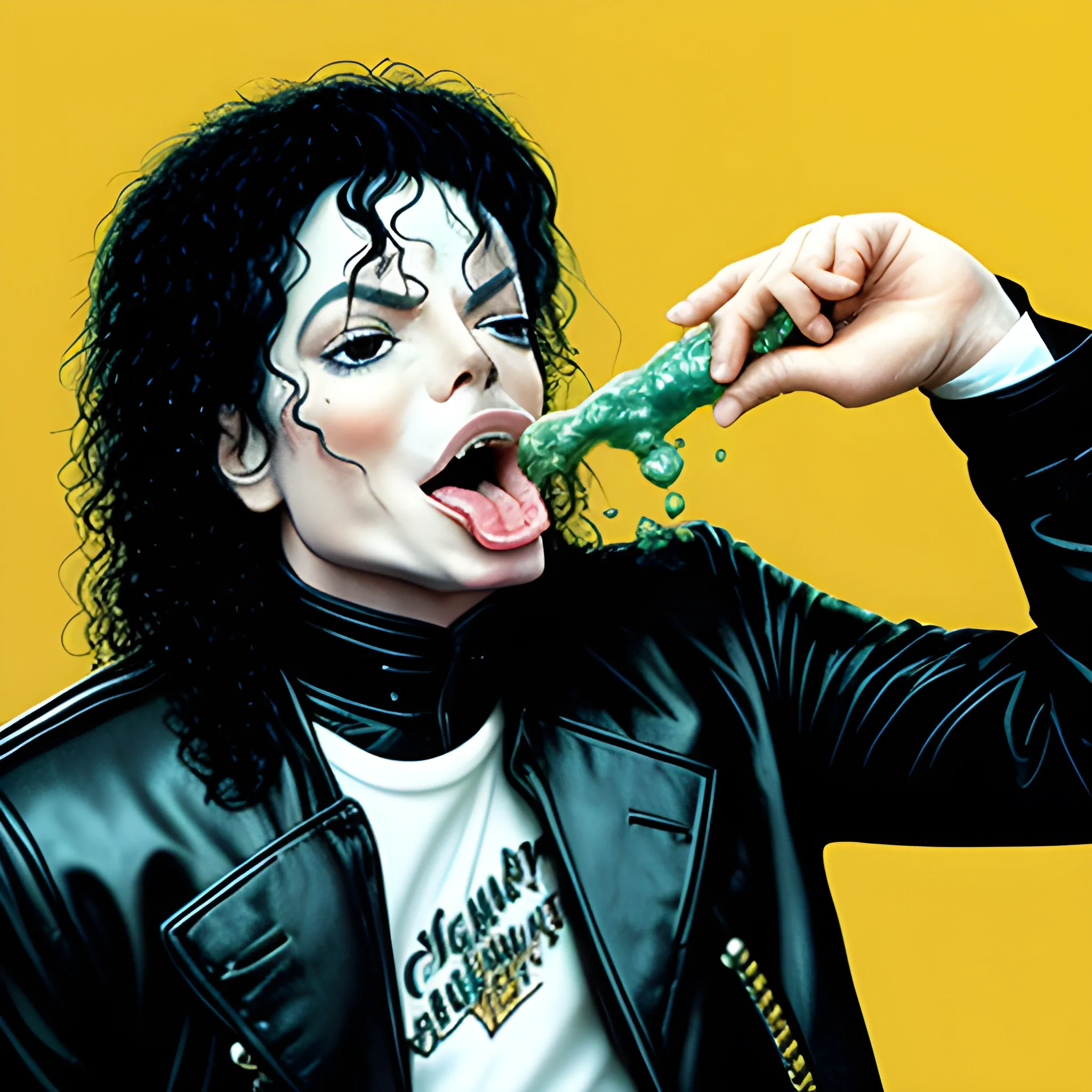 Michael Jackson vomitando al inodoro 