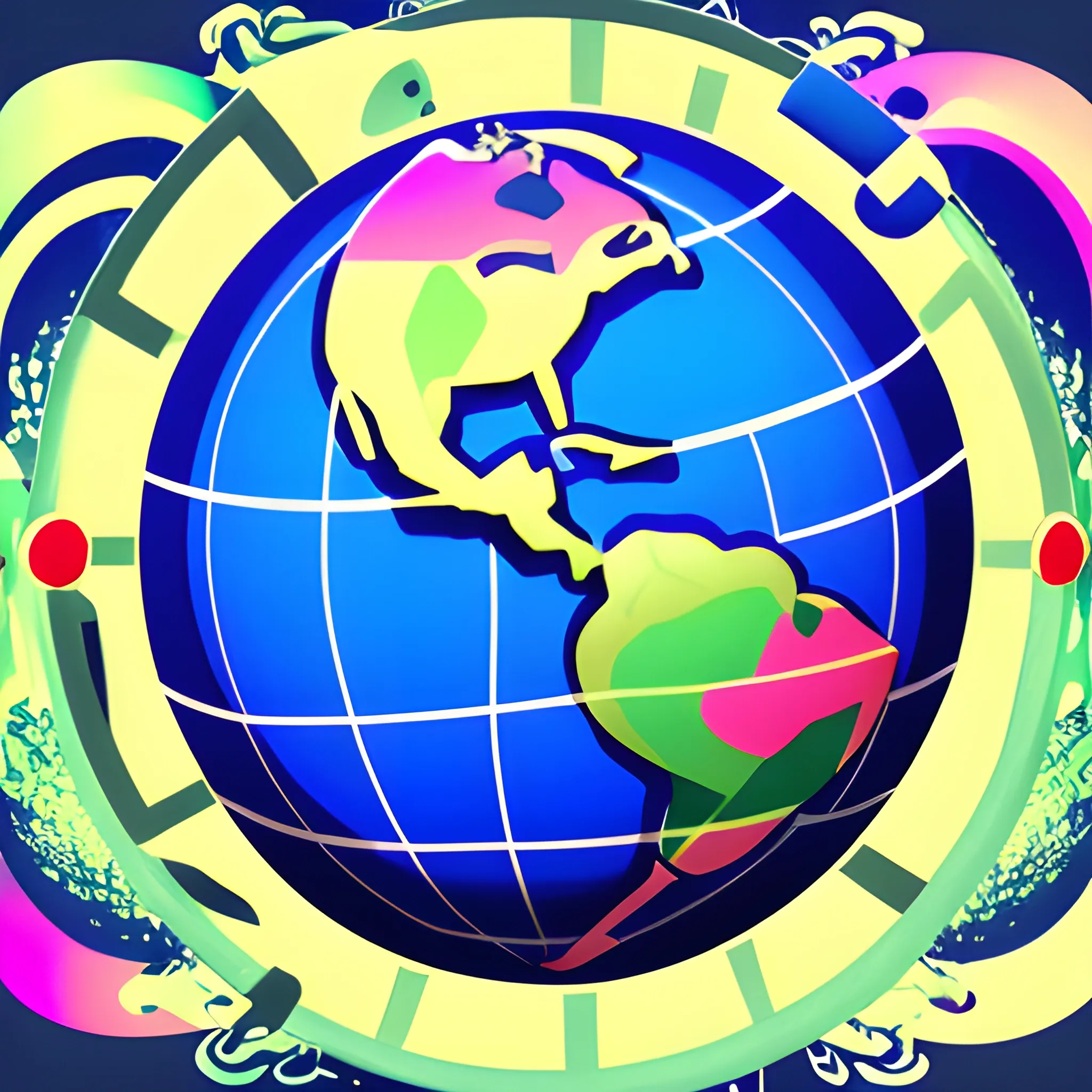 , Trippy globe icon
