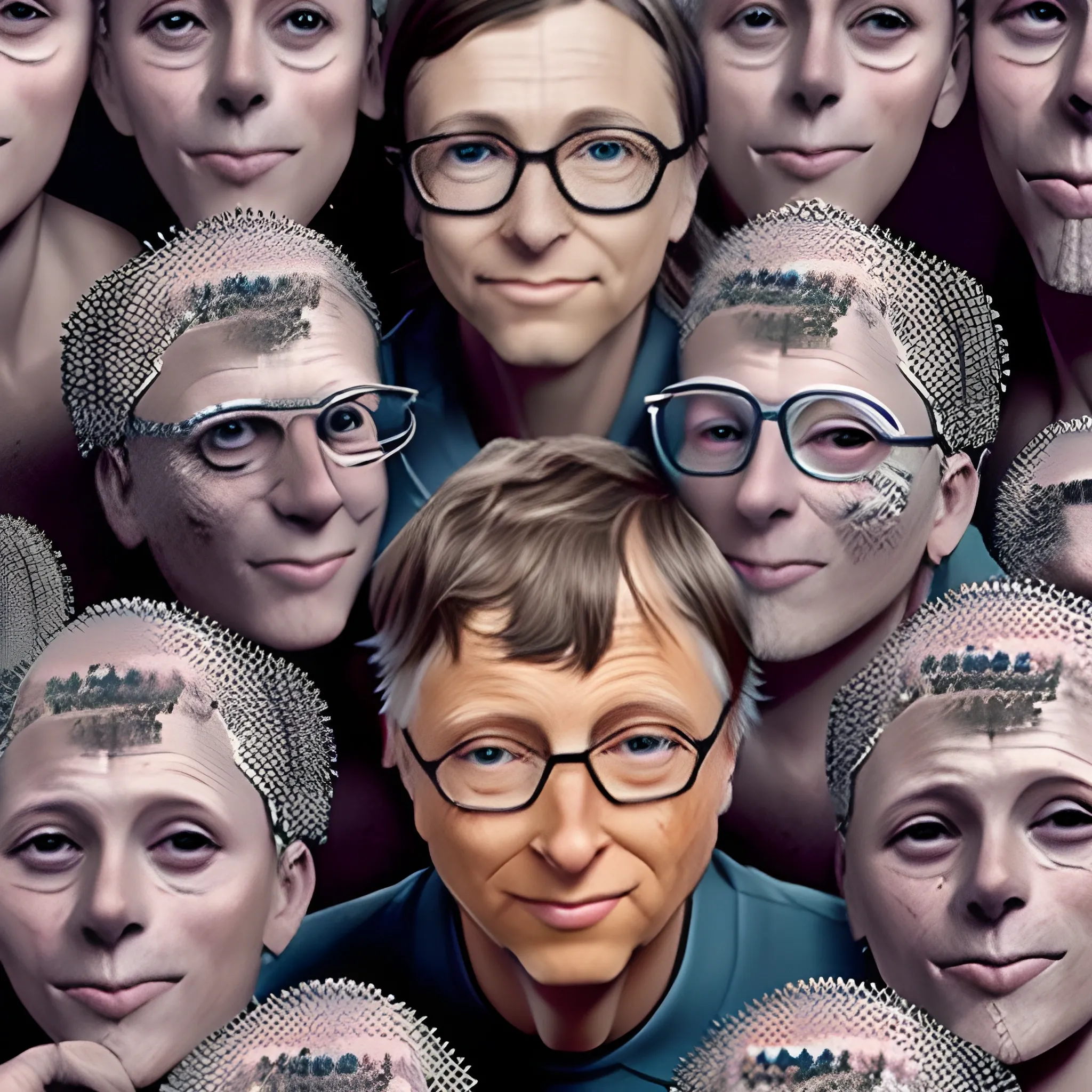 Bill Gates con muchas vacunas 