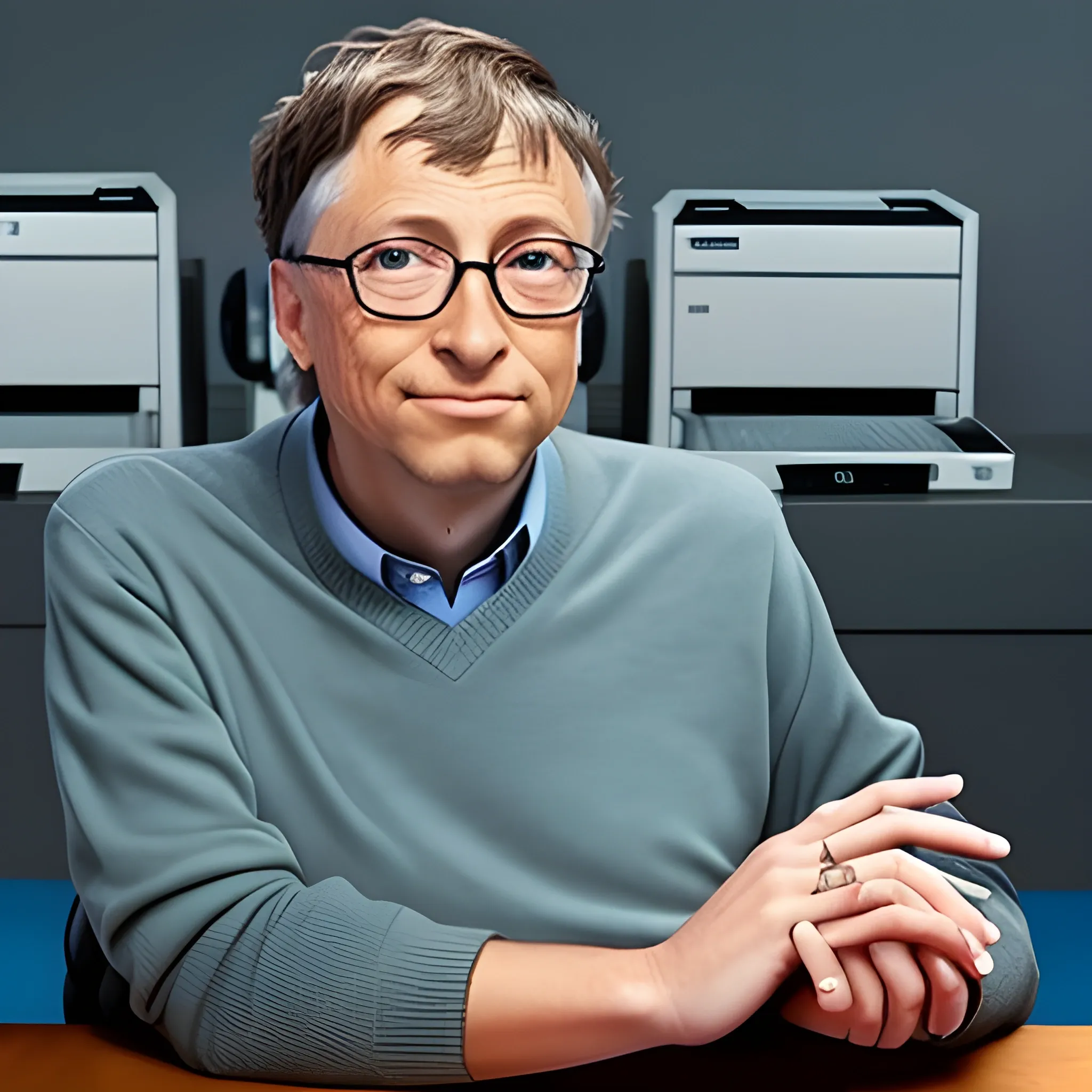 Bill Gates con muchas vacunas 