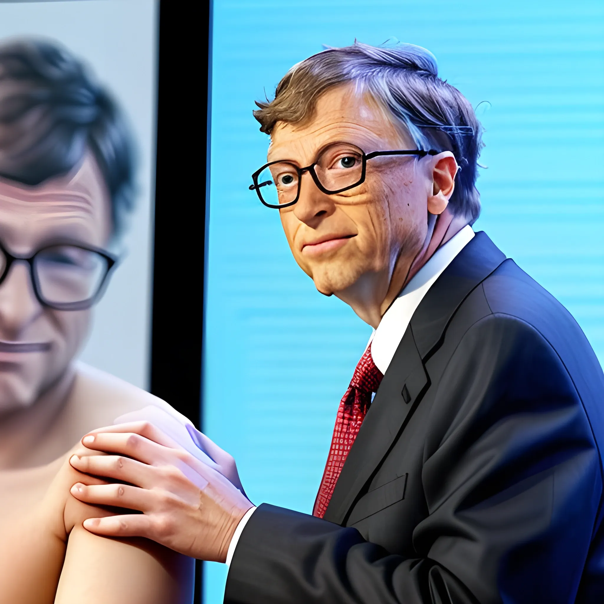 Bill Gates injecting vaccines 