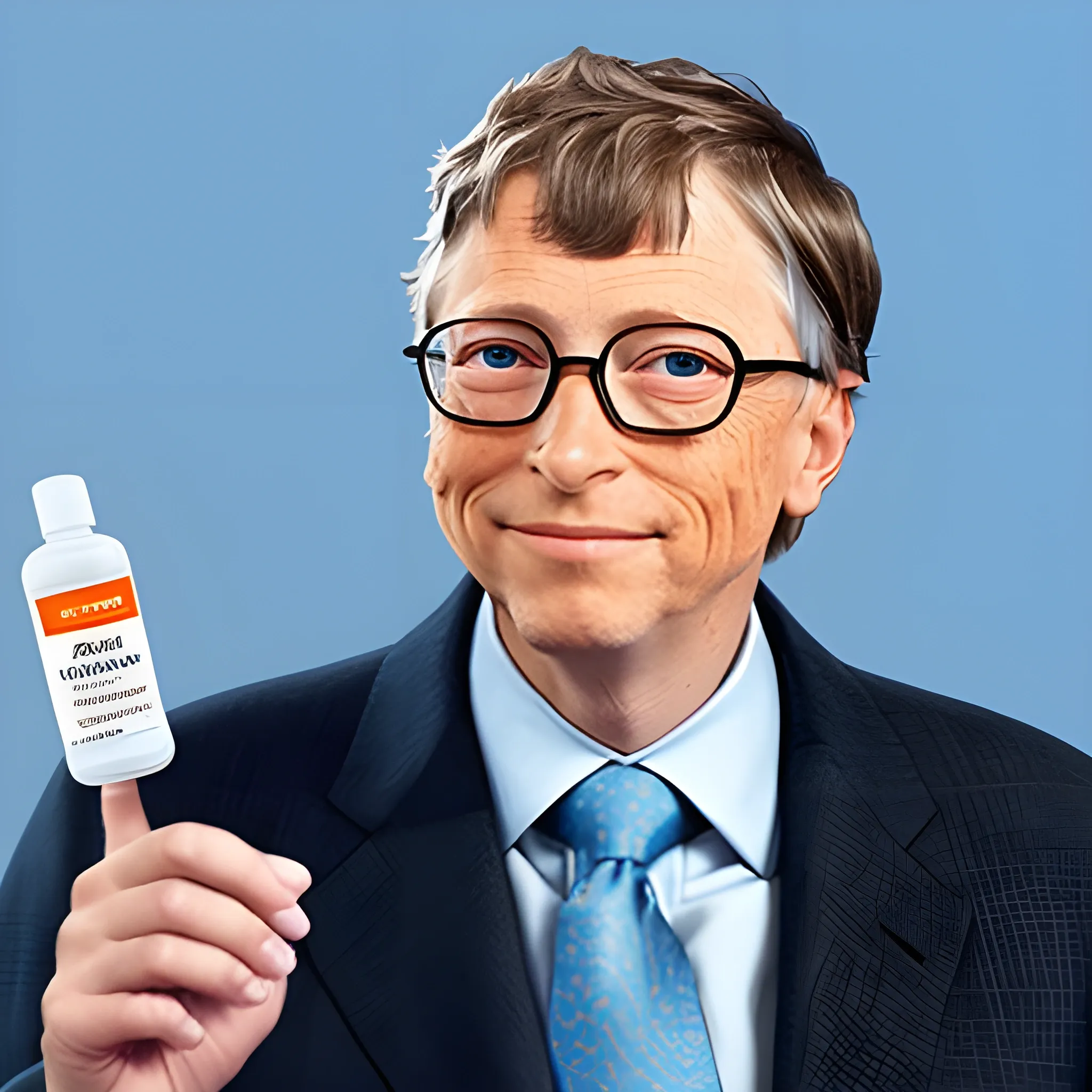 bill gates holding vaccines