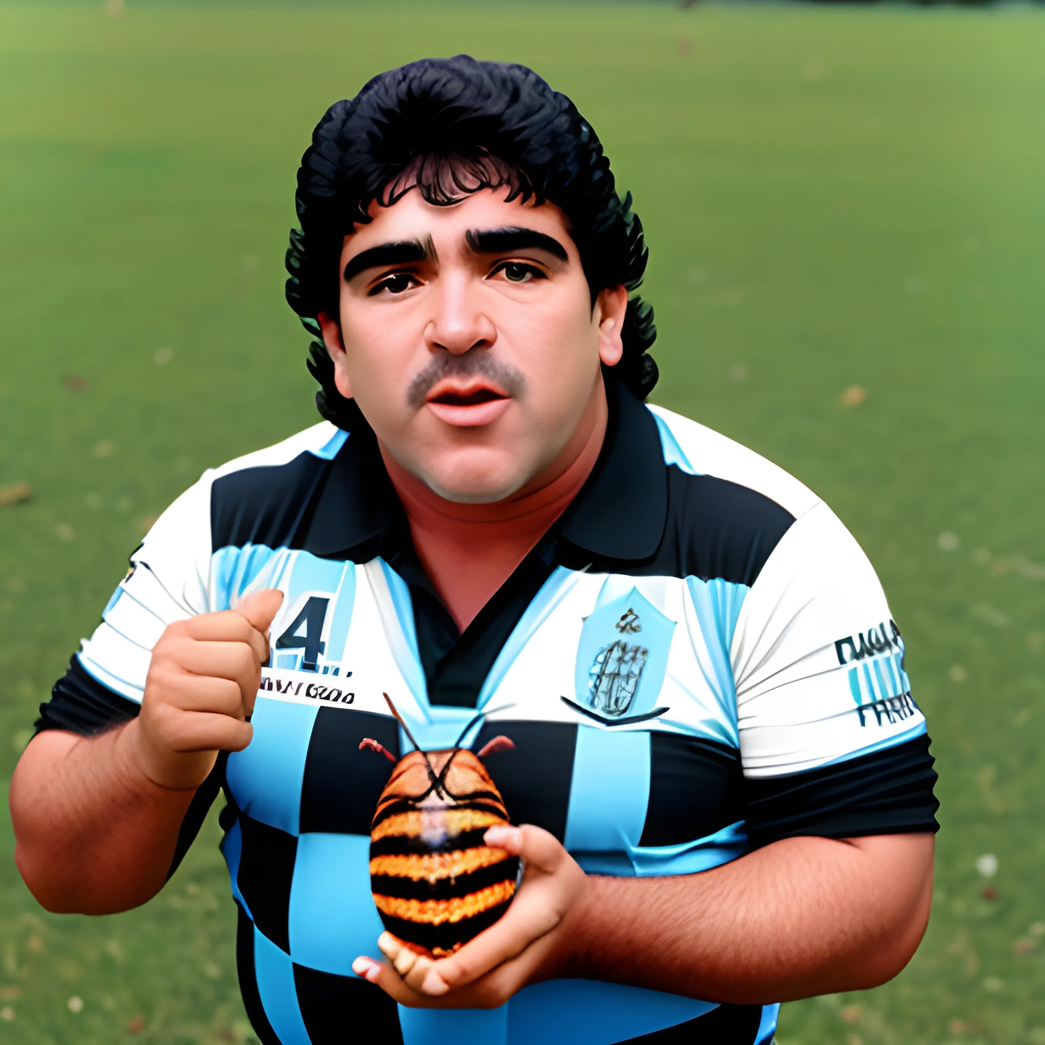 Maradona comiendo cucarachas 