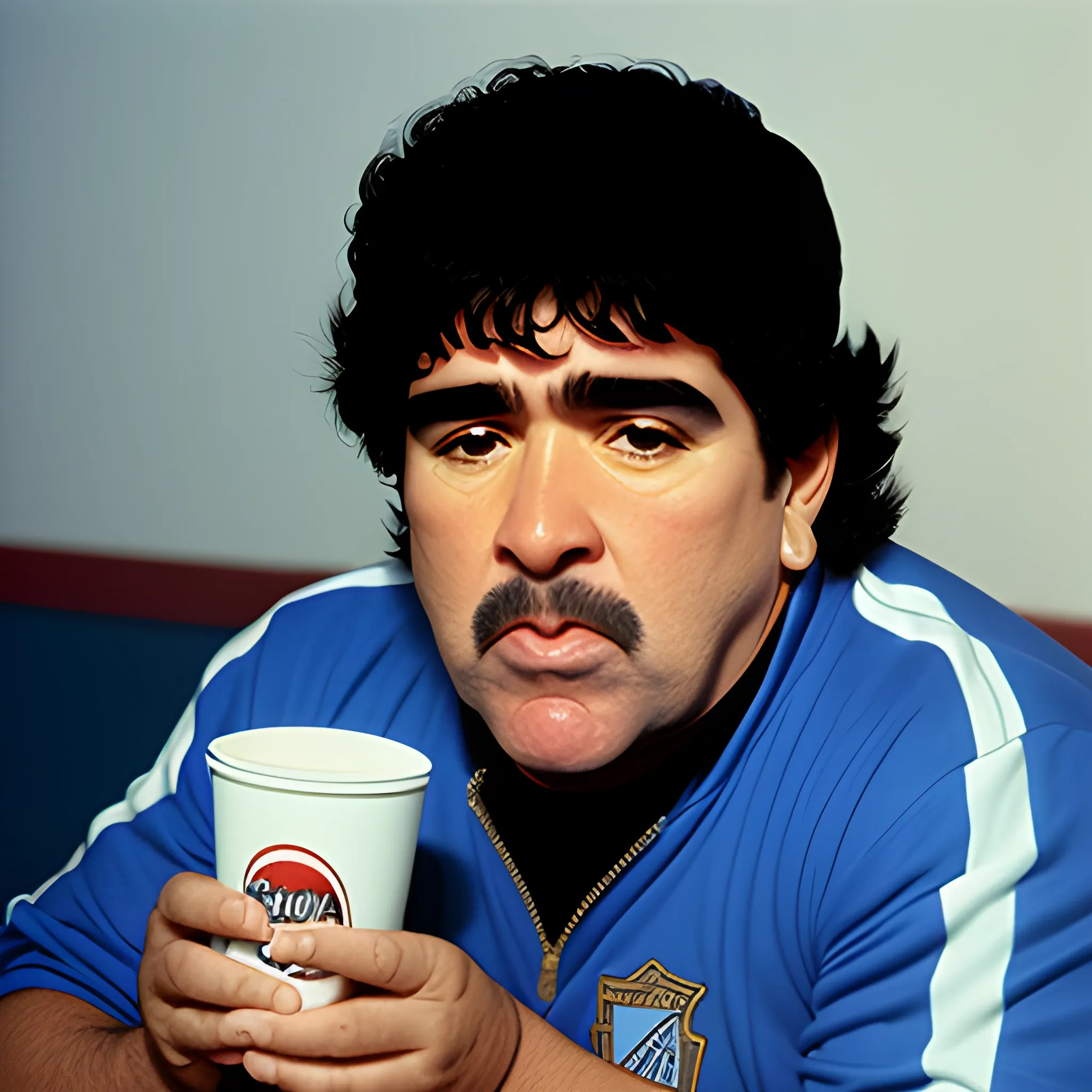 Maradona sniffando coca