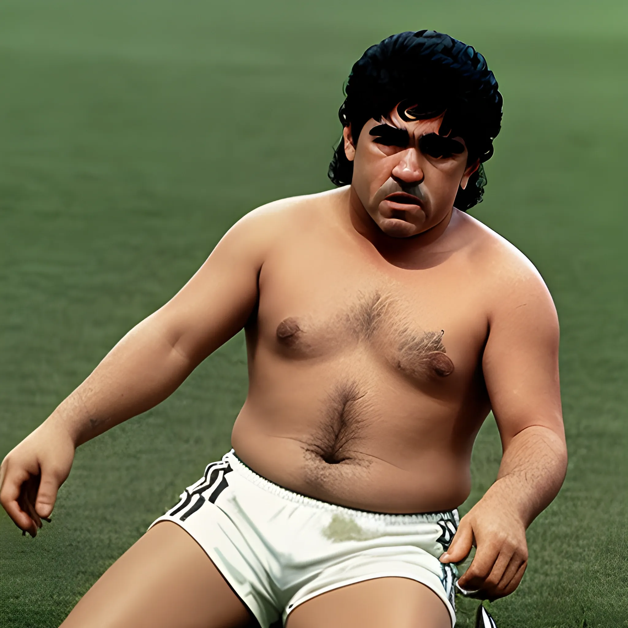 Diego Maradona using cocaine