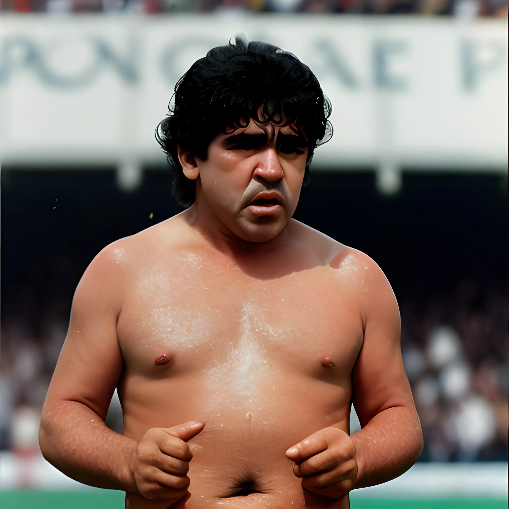 Diego Maradona using cocaine