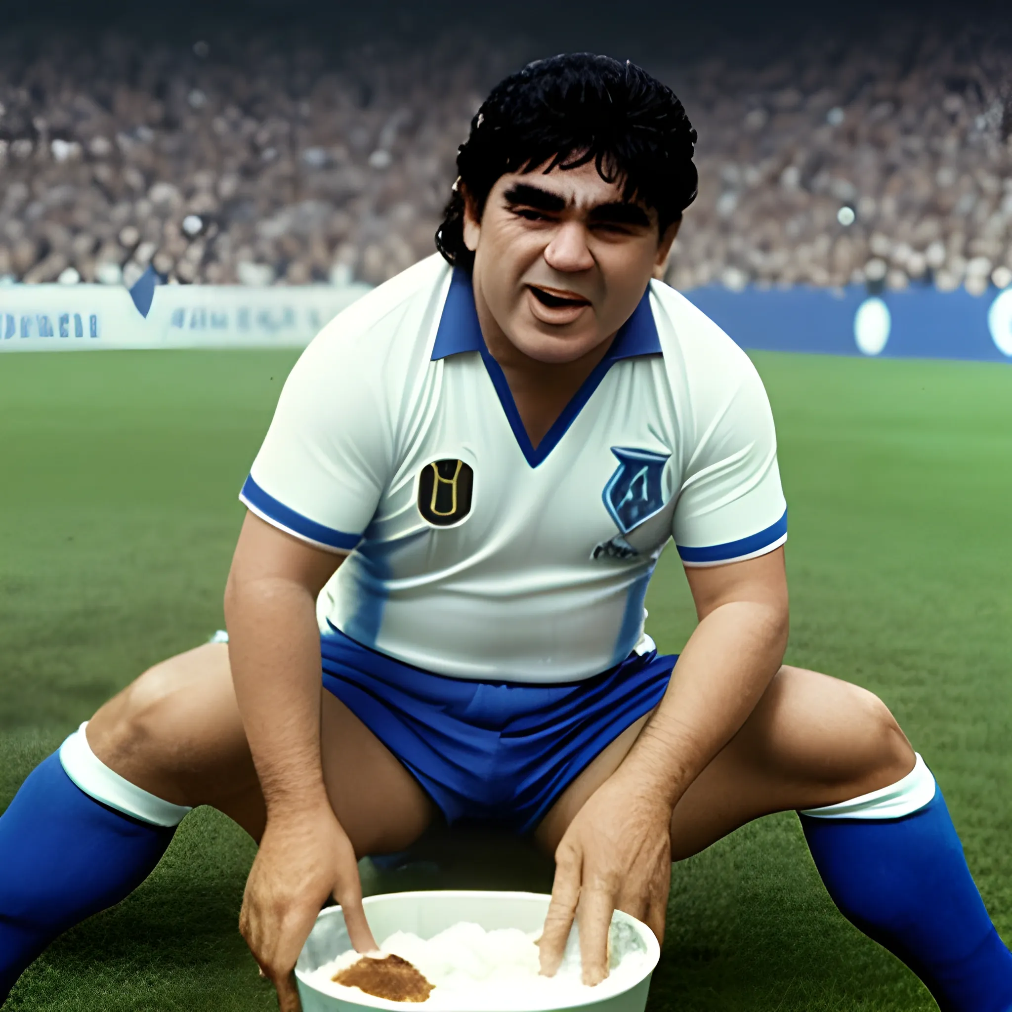 Diego Maradona using cocaine