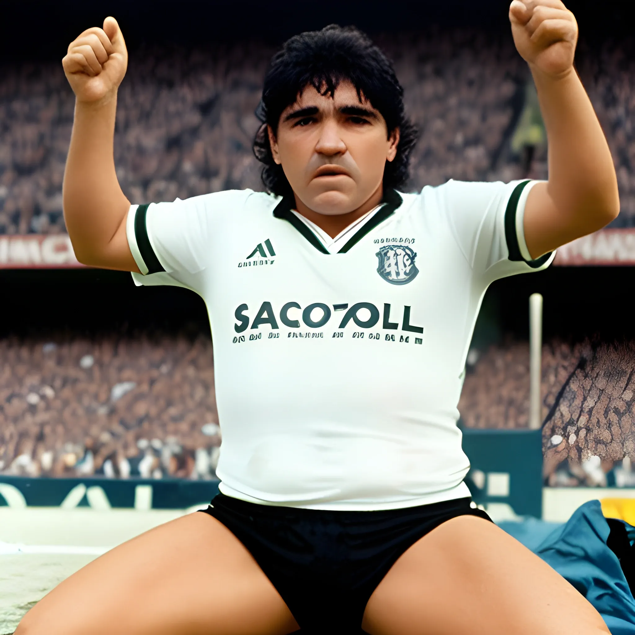 Diego Maradona using cocaine