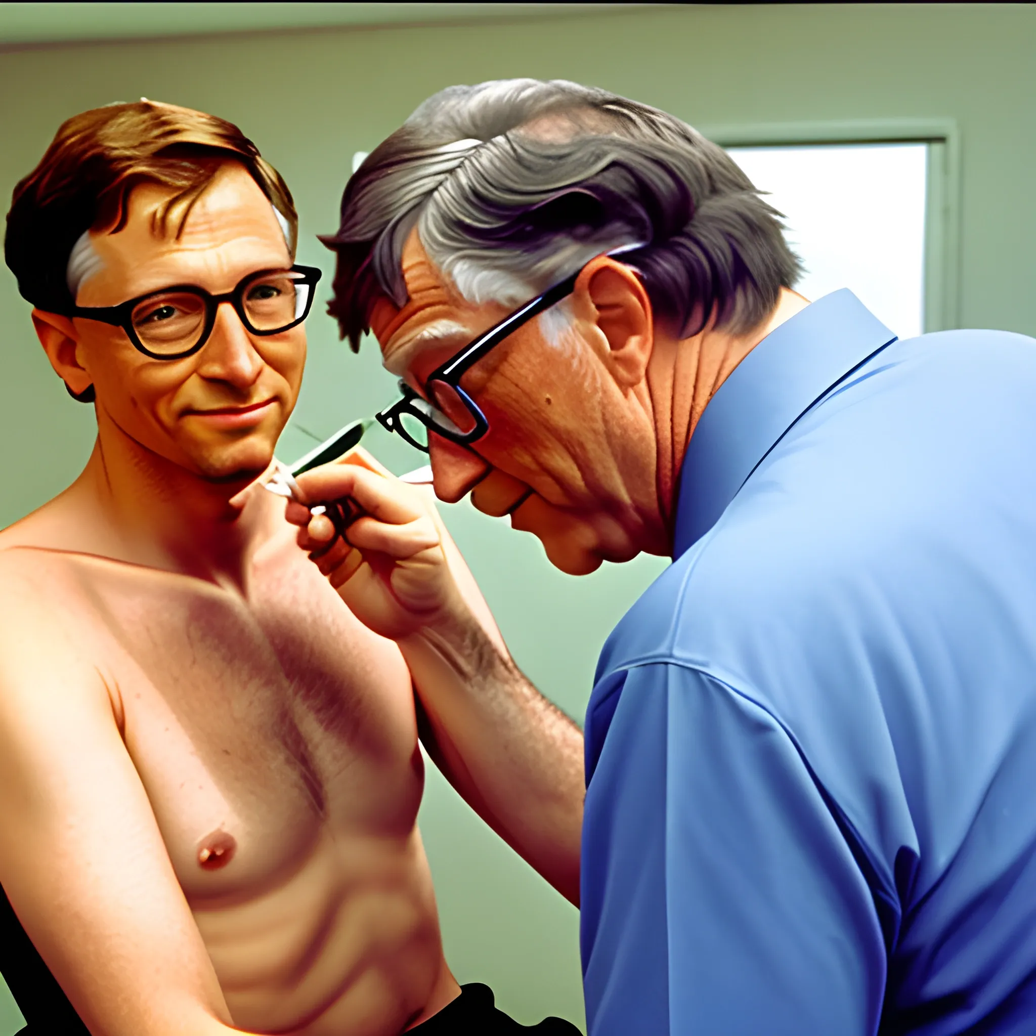 bill gates vaccinating a kid 