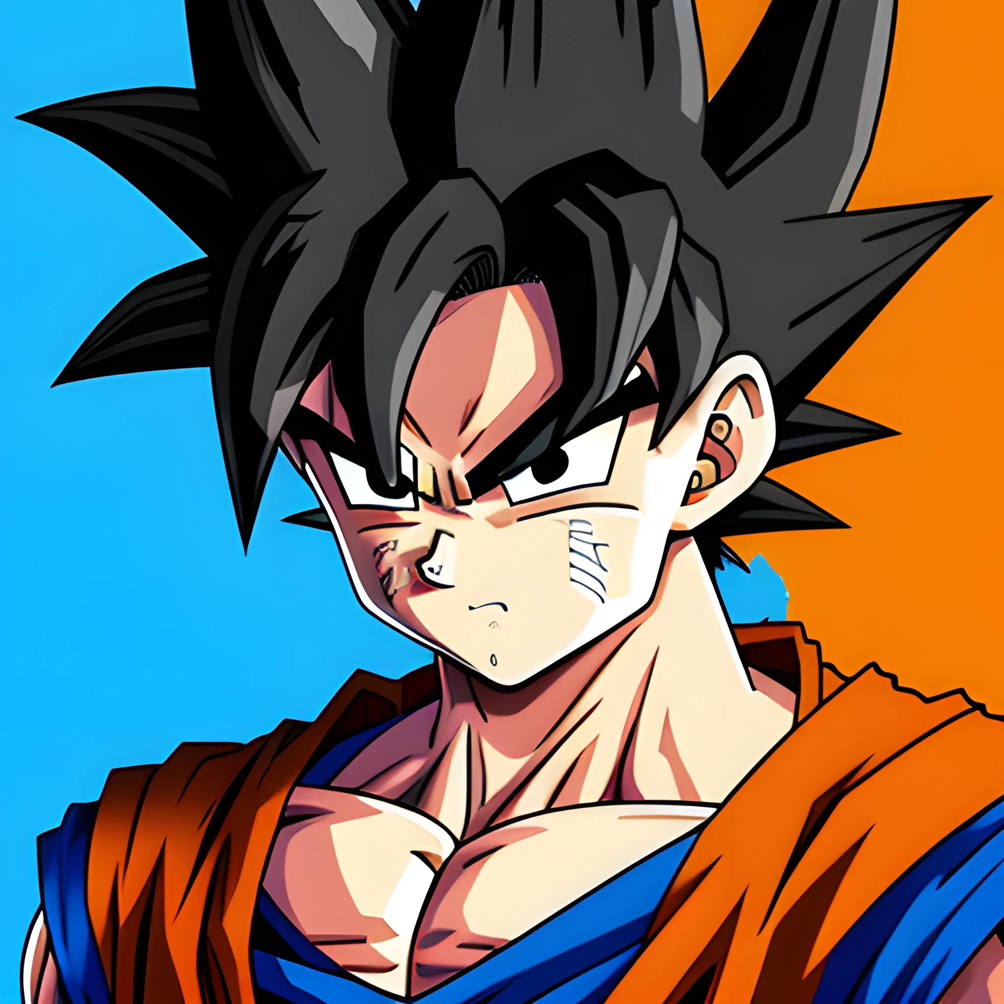 goku ,, digital style, high quality