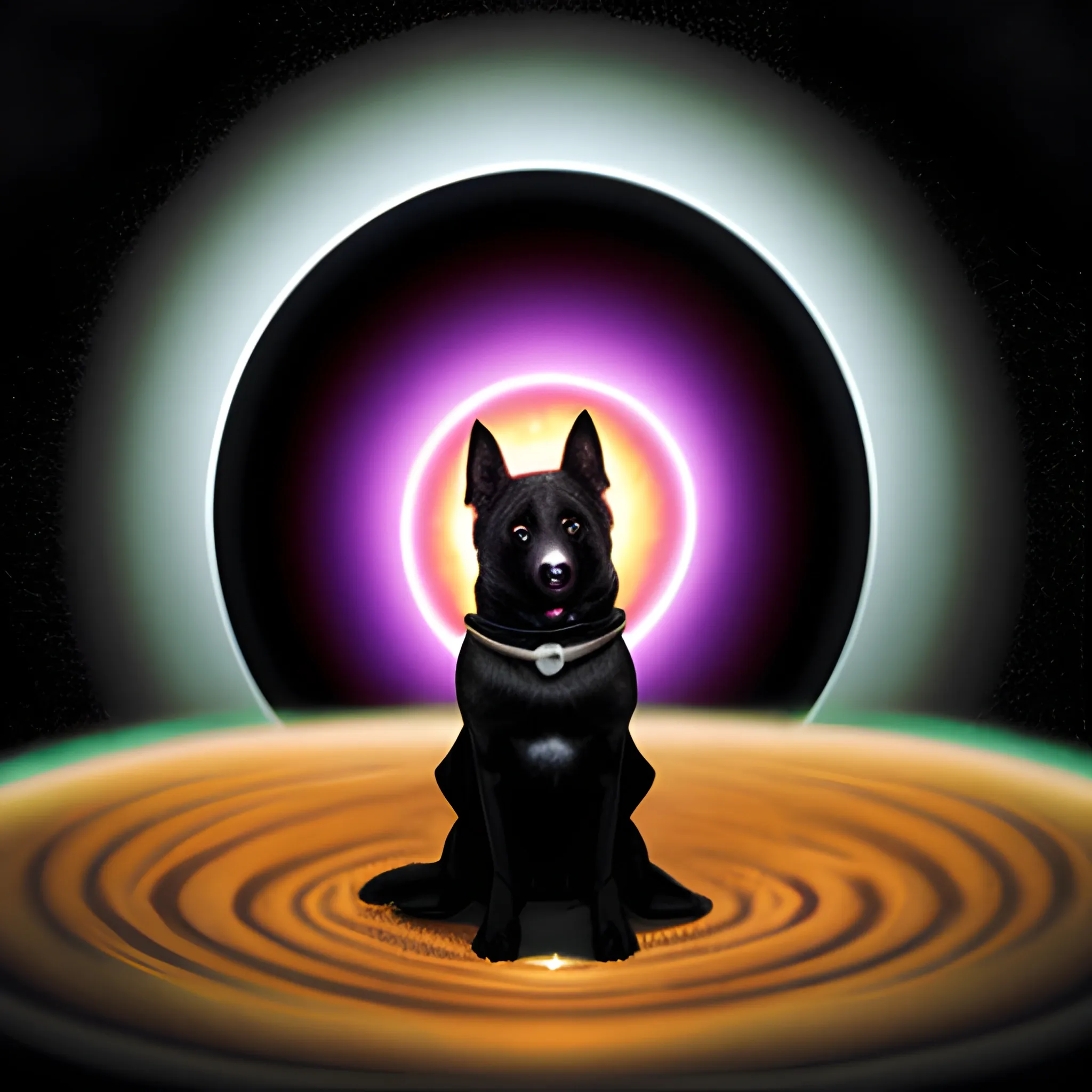 dog and a black hole