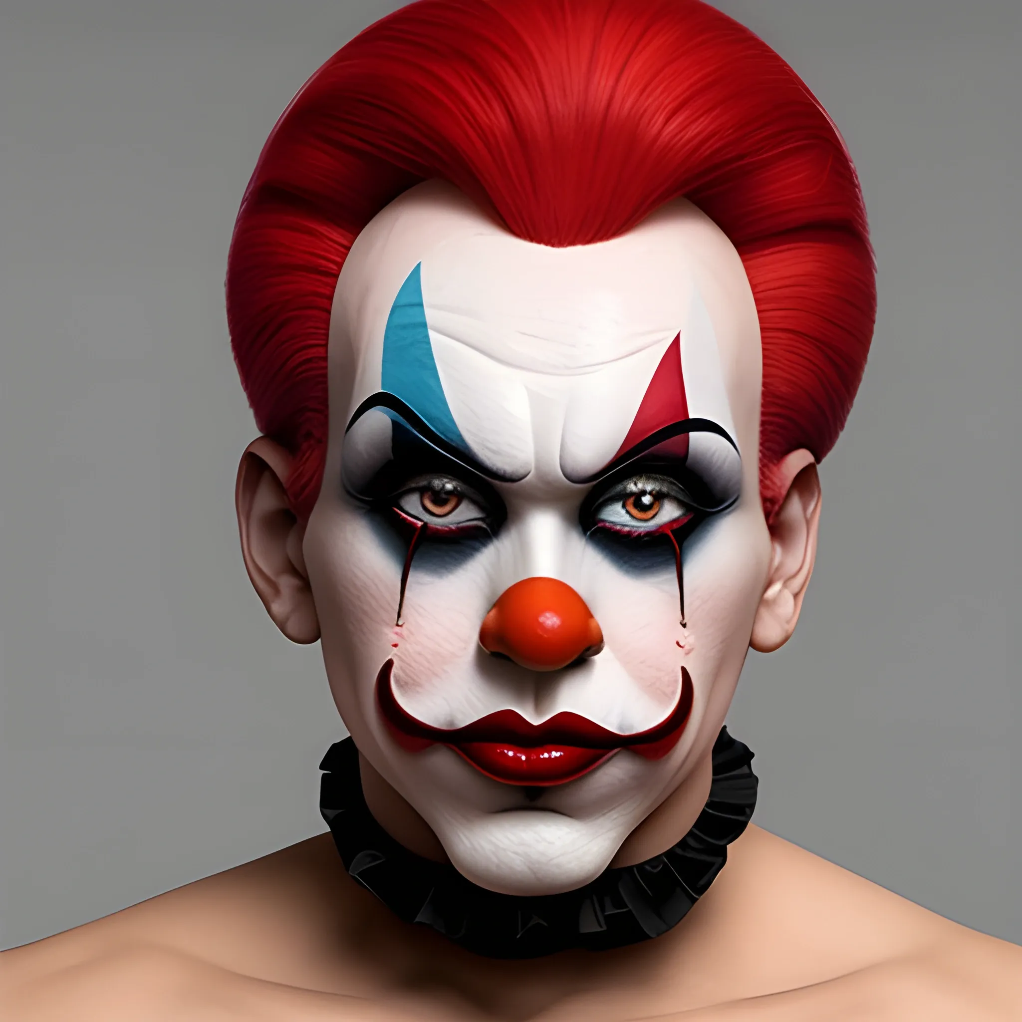 payaso con maquillaje suave