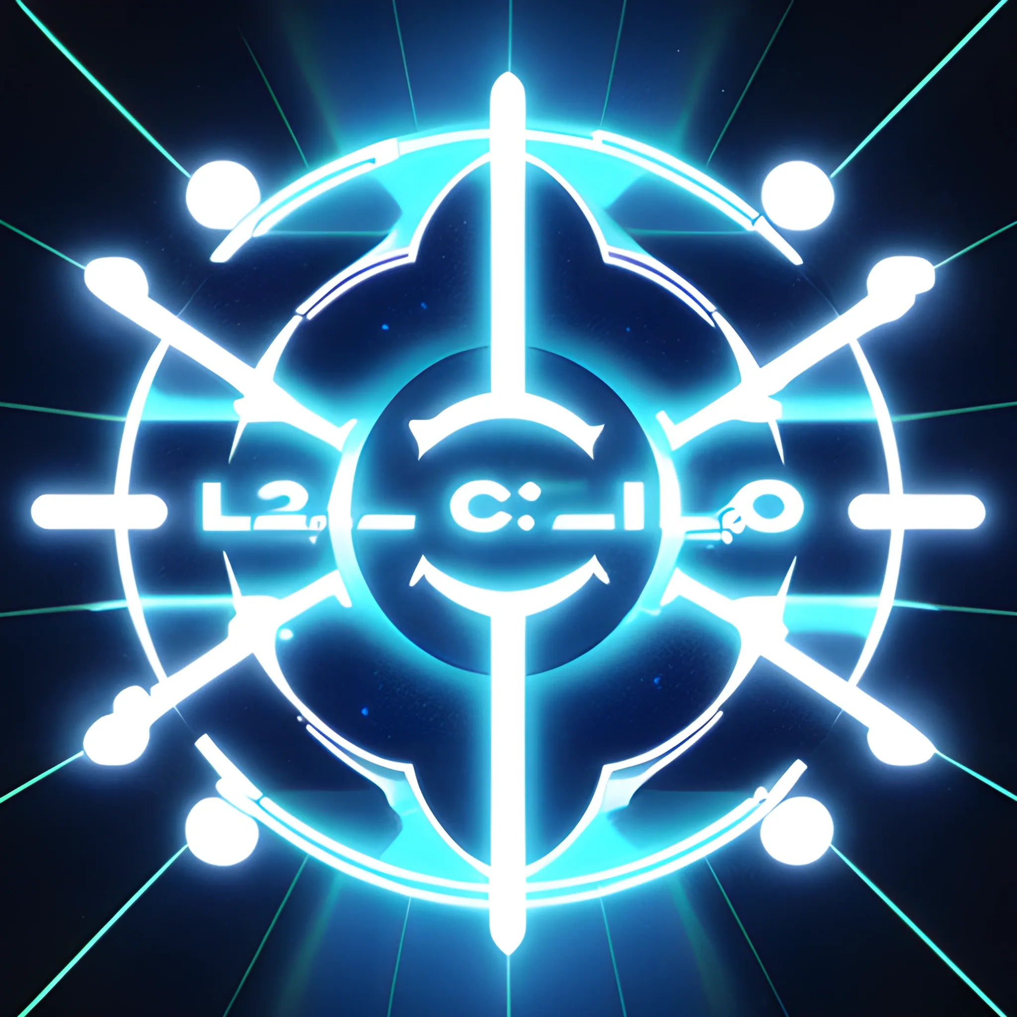 Generate a logo for a company selling CO2 laser machines called "Gemini Laser". The name and a representation of a beam of light must be used to make up the logo.