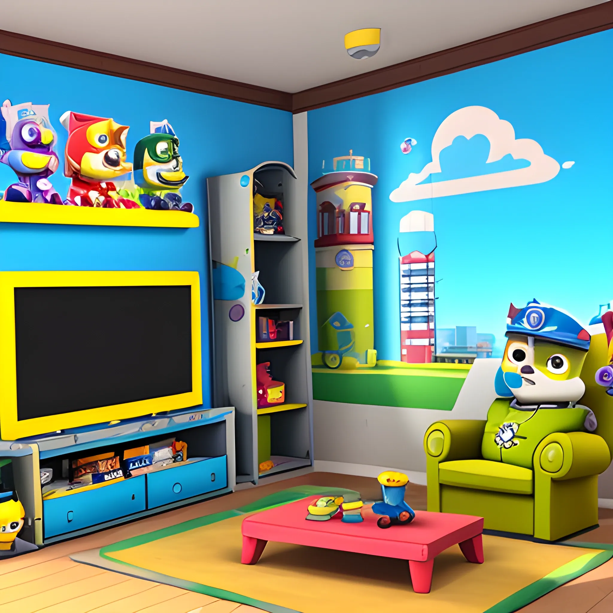 cuarto abandonado de otaku paw patrol
, 3D