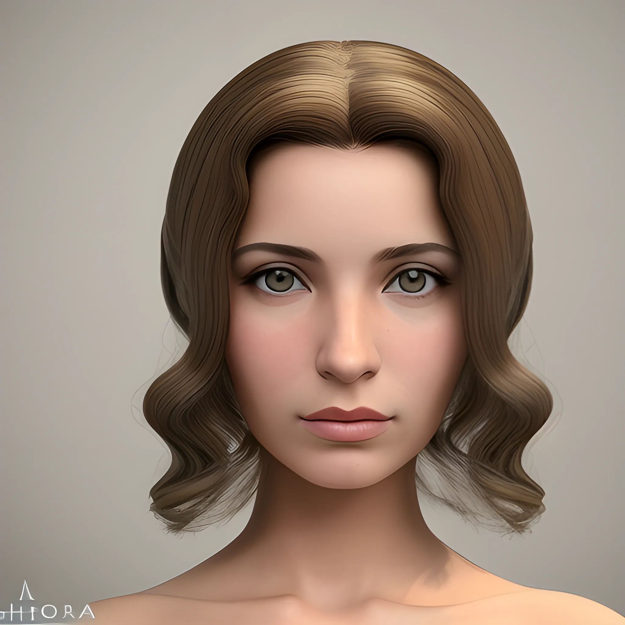 Hermosa muchacha con pelo de tul, retrato, fotografía maestra, foto de alta definición, 3D, 3D