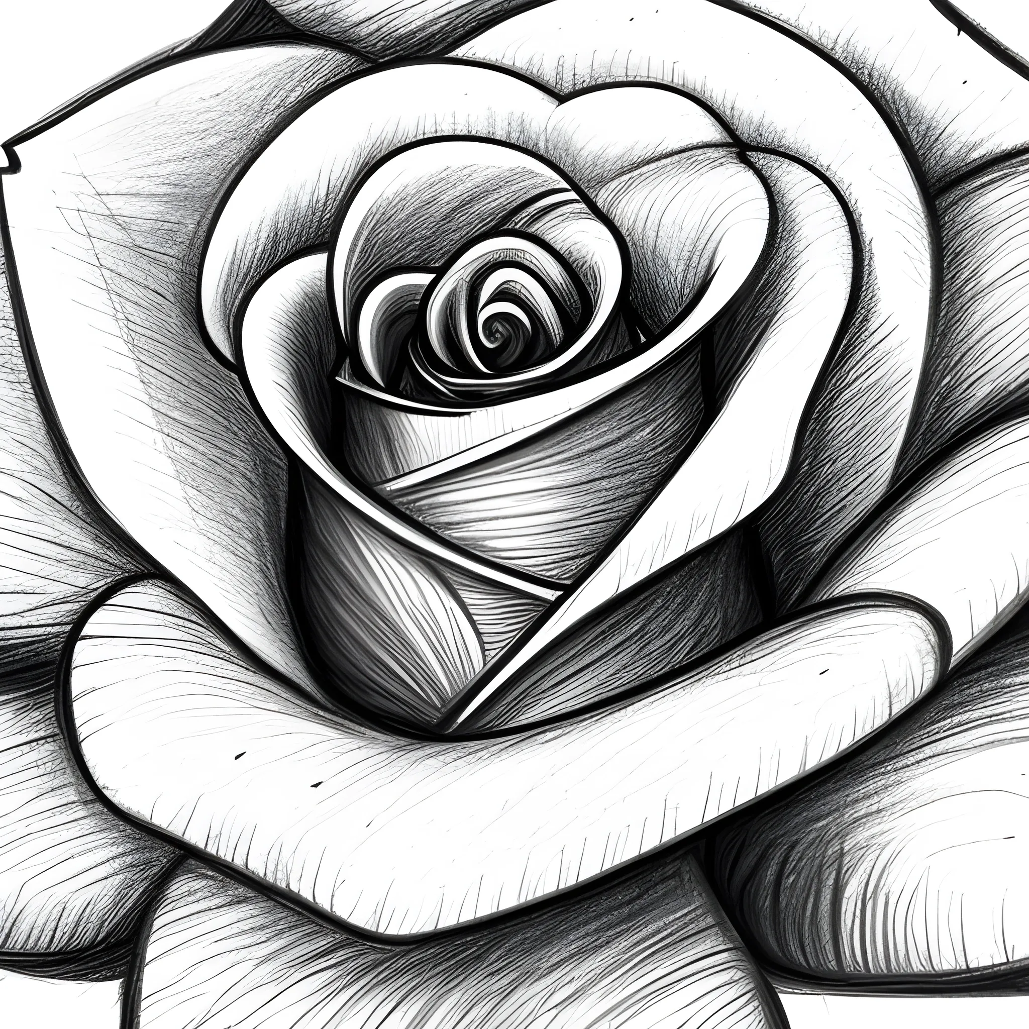 How to draw rose step by step: Realistic rose drawing easy with pencil
