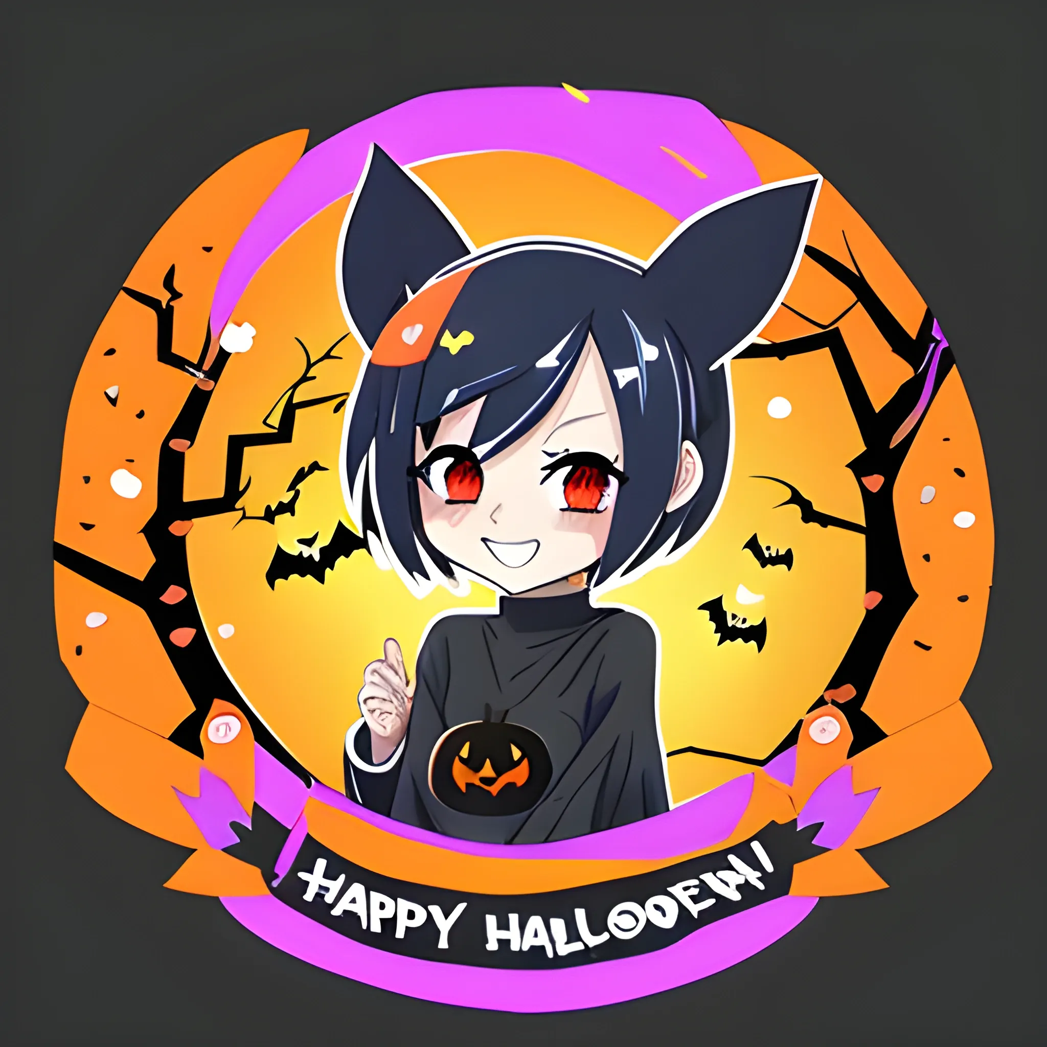 "Design a stream start scene overlay with a fun anime-inspired Halloween theme. I want the scene to have a dark background with a bright full moon and moving ominous clouds. In the top left corner, I want a box chat box with a smiling pumpkin design and the chat messages are represented in the form of manga-style speech bubbles. At the top right, place an anime version of my avatar in a Halloween costume, like an anime character or a monster At the bottom left, add a space for my username and the title of the stream, using a comic book-style font.

At the bottom right, it includes a follower counter and a donation counter, both decorated with Halloween elements such as bats and candy. Plus, add a fireworks and confetti animation to the screen when someone follows the channel or makes a donation. I want the overlay to look happy and festive, but still maintain the spooky essence of Halloween, with vibrant colors and smooth anime-style animations. Make sure the design is eye-catching and anime-inspired to give a unique touch to my Halloween stream!", Cartoon, Oil Painting, Oil Painting, Cartoon