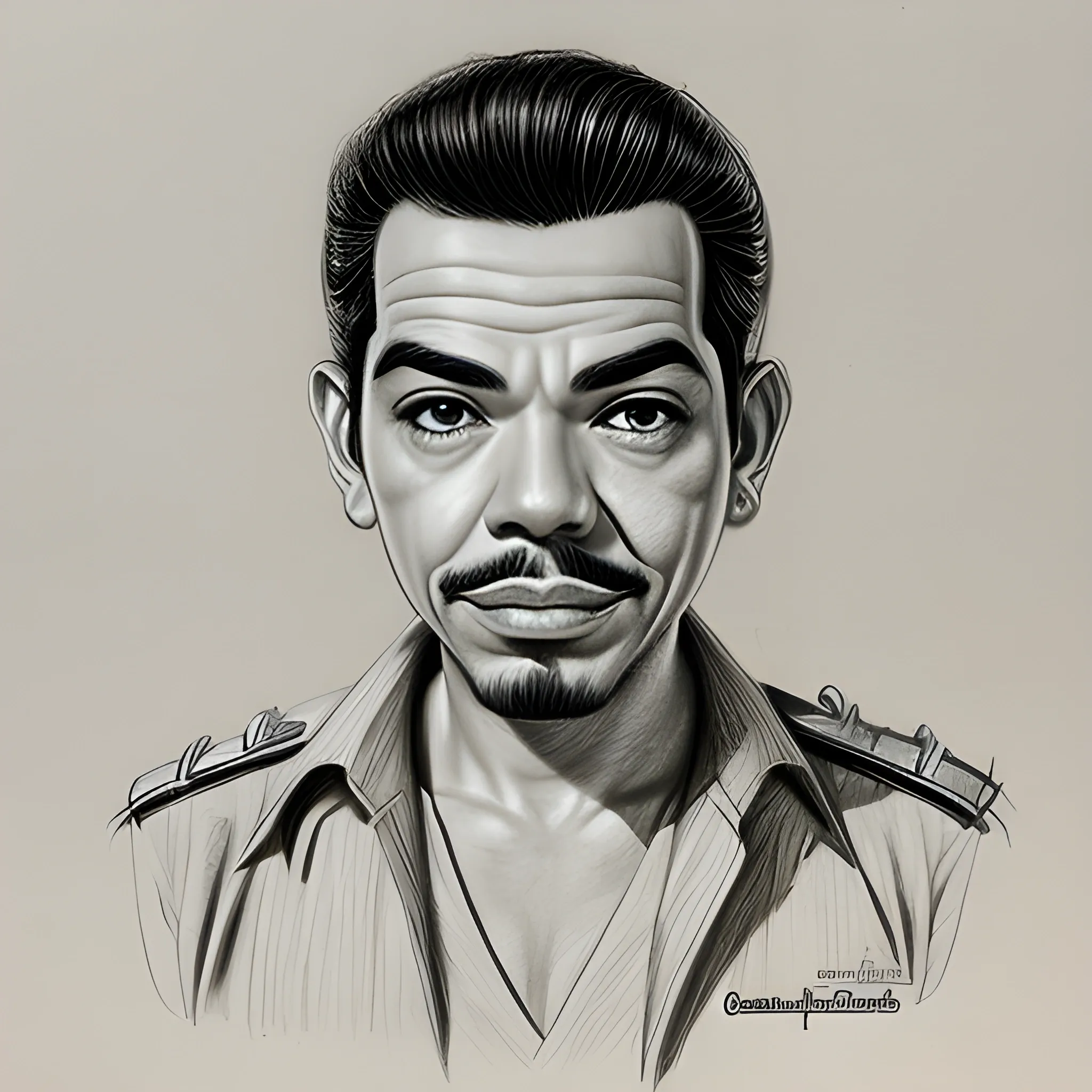 ROSTRO DE CANTINFLAS, Pencil Sketch