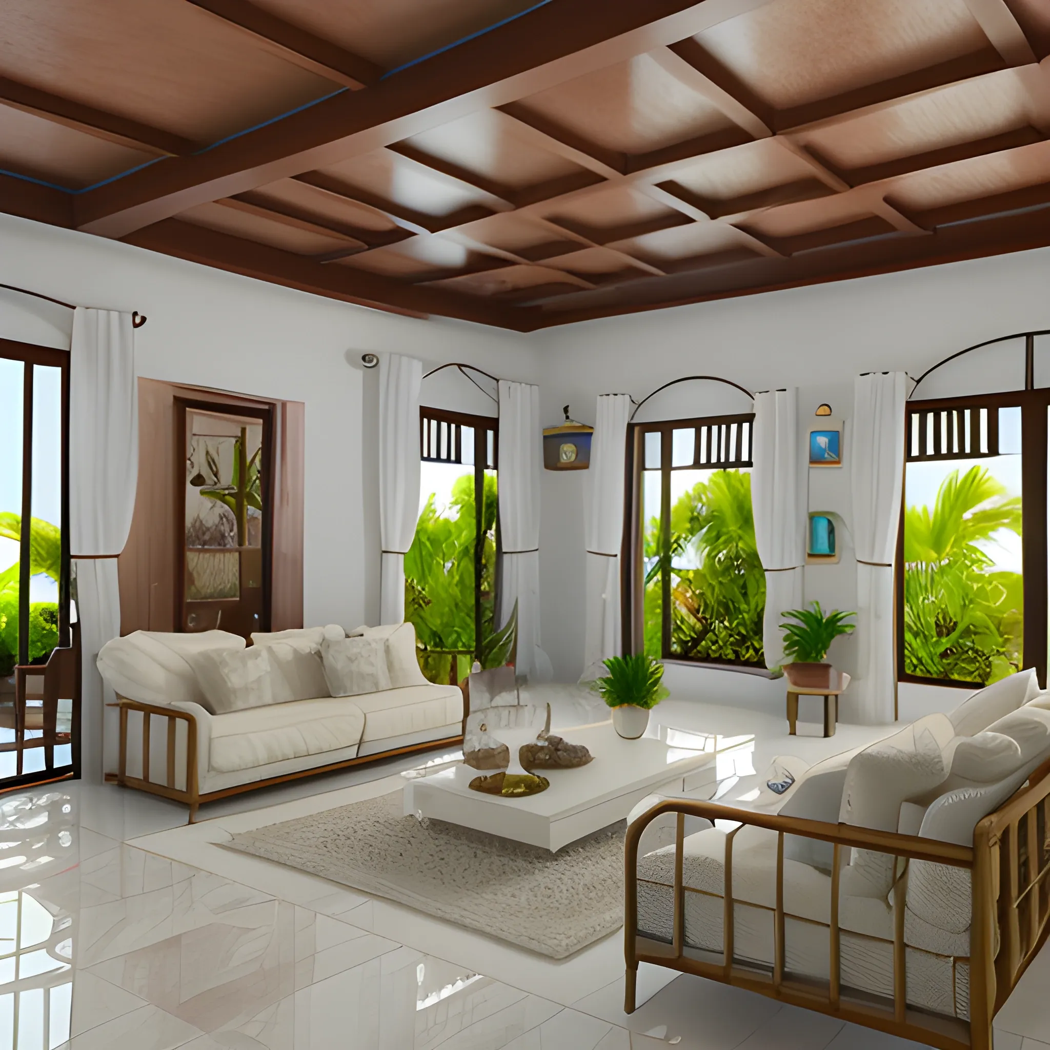 A peacefull afternoon in a beautiful house, in Puerto Limon 3D