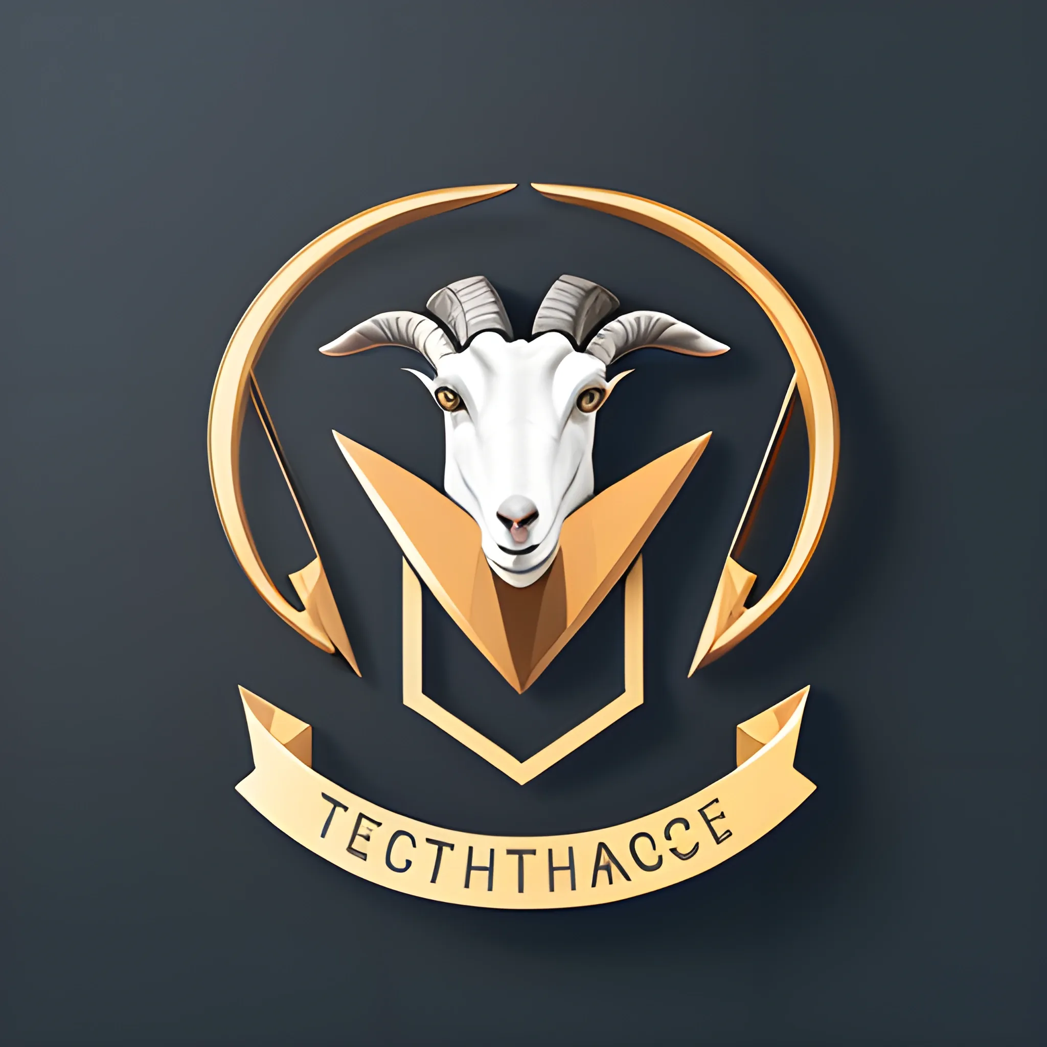 A logo for a high-tech company, goat horns, technological and dynamic, for cryptocurrency exchanges, elegant, logo design