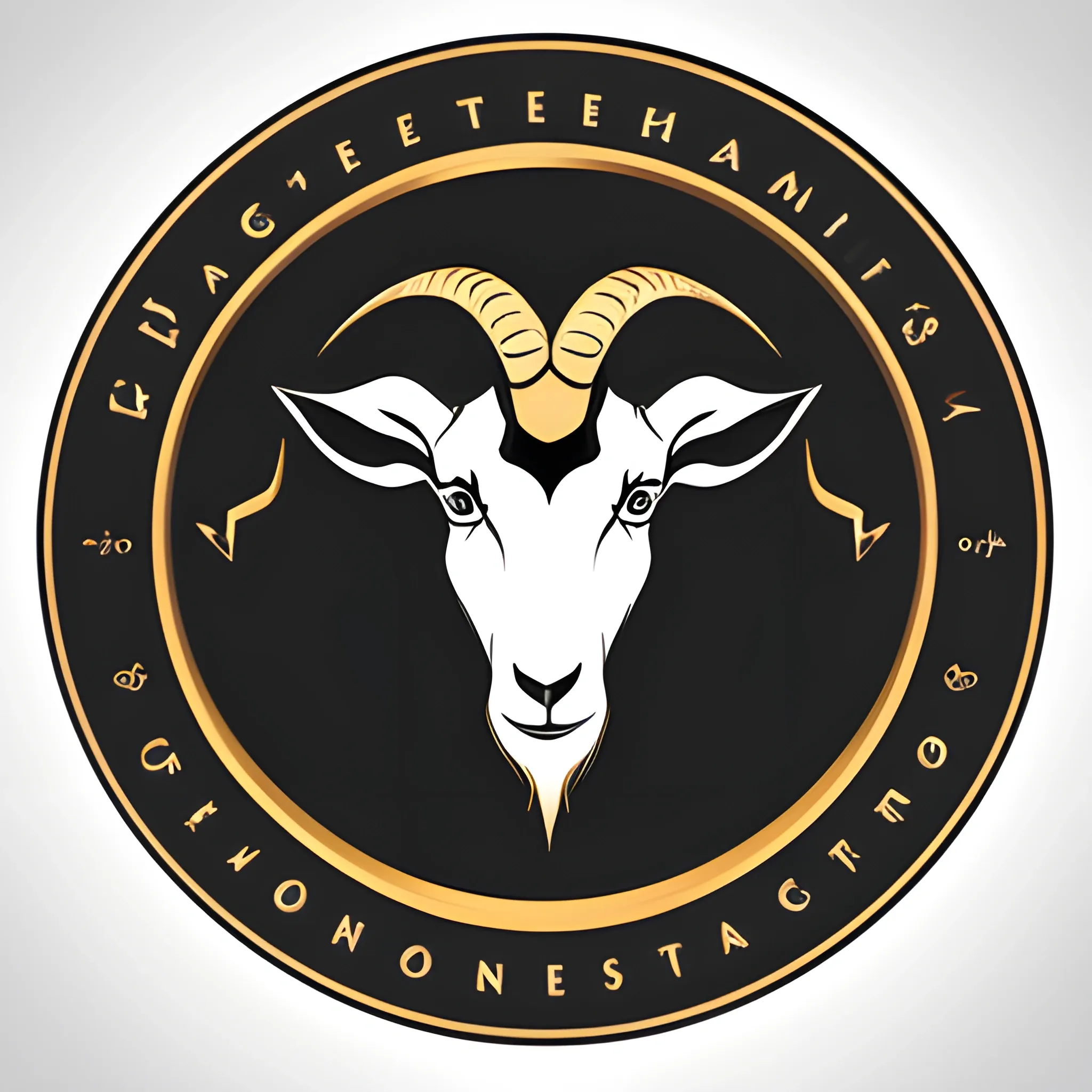 Logo for a high-tech company with goat horns, elegant, logo design