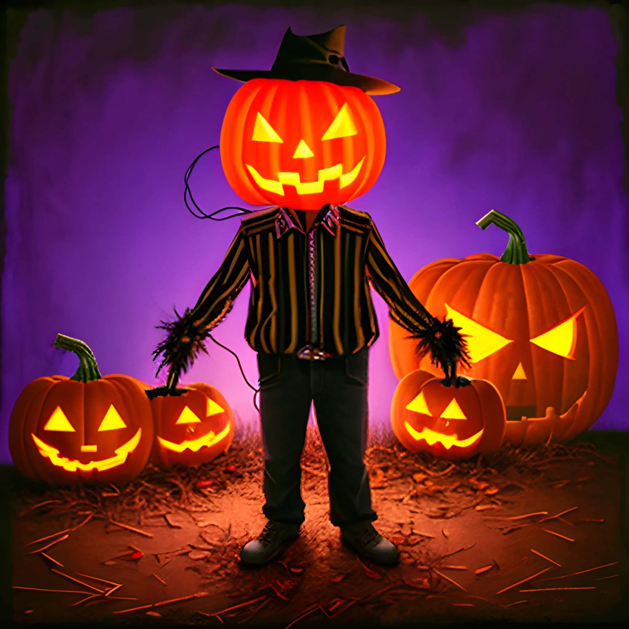 halloween-scarecrow-with-pumpkin-head-neon-lights-semirealist