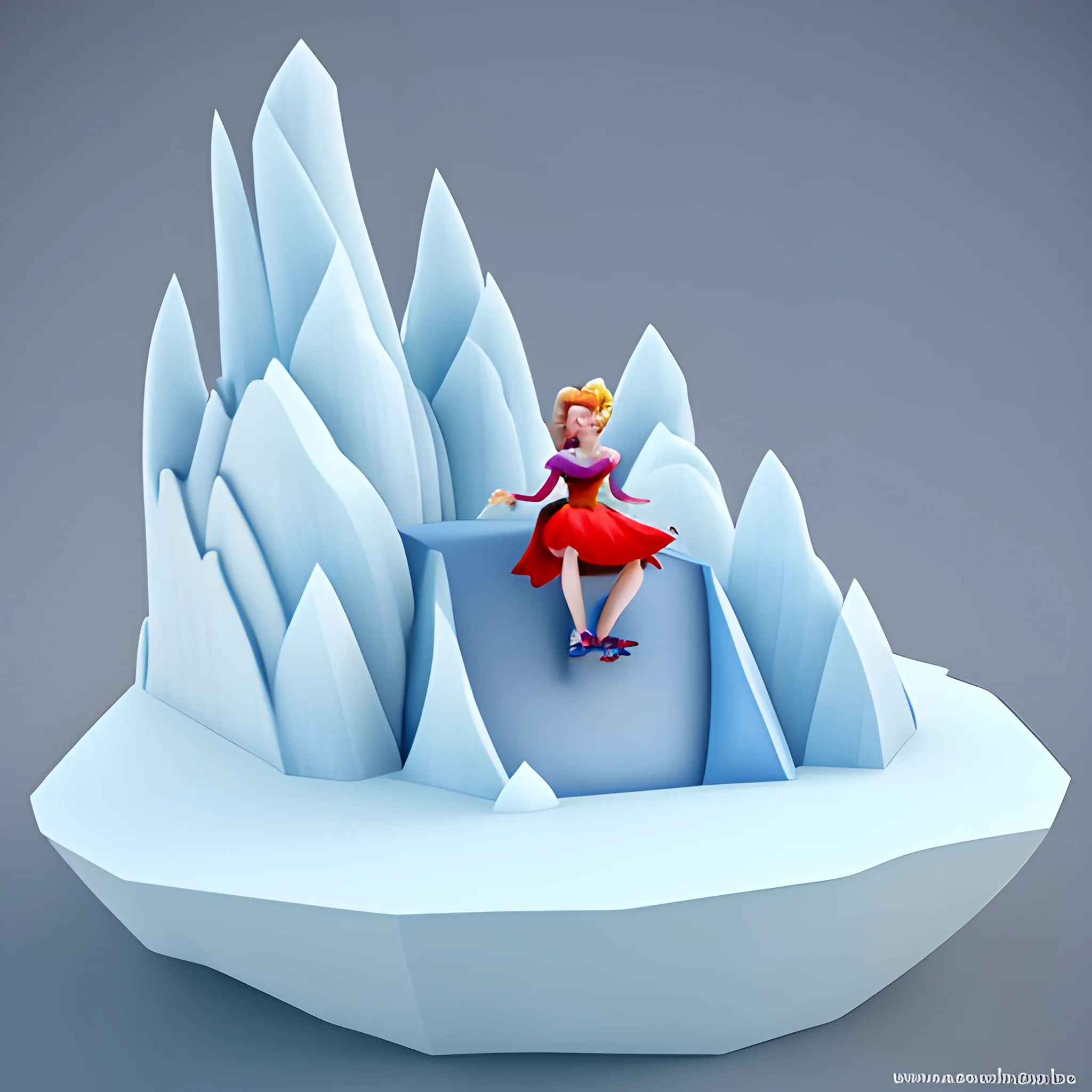 glacier,style of Disney,style of Disney,model,3D