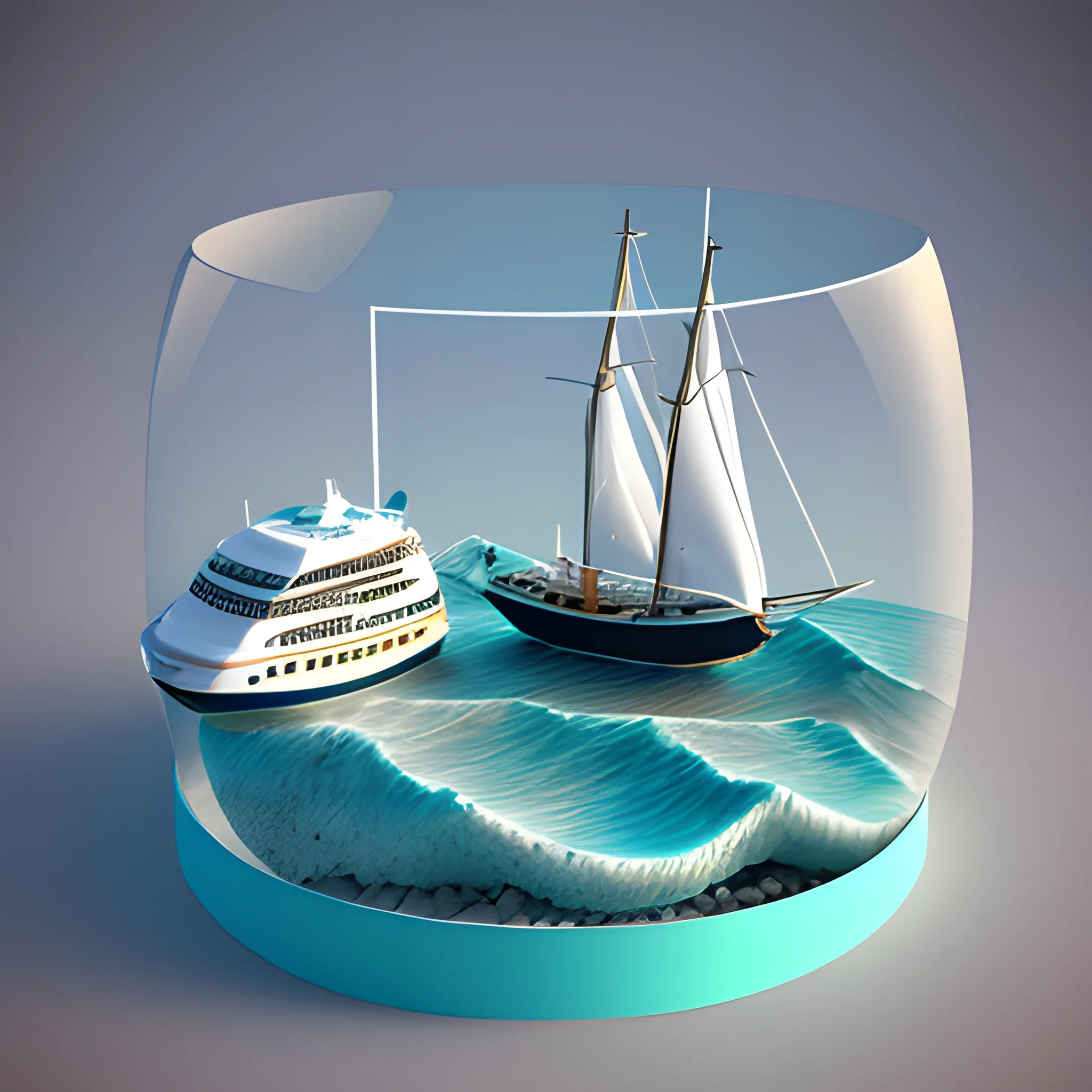 ocean,mini,model,3D,