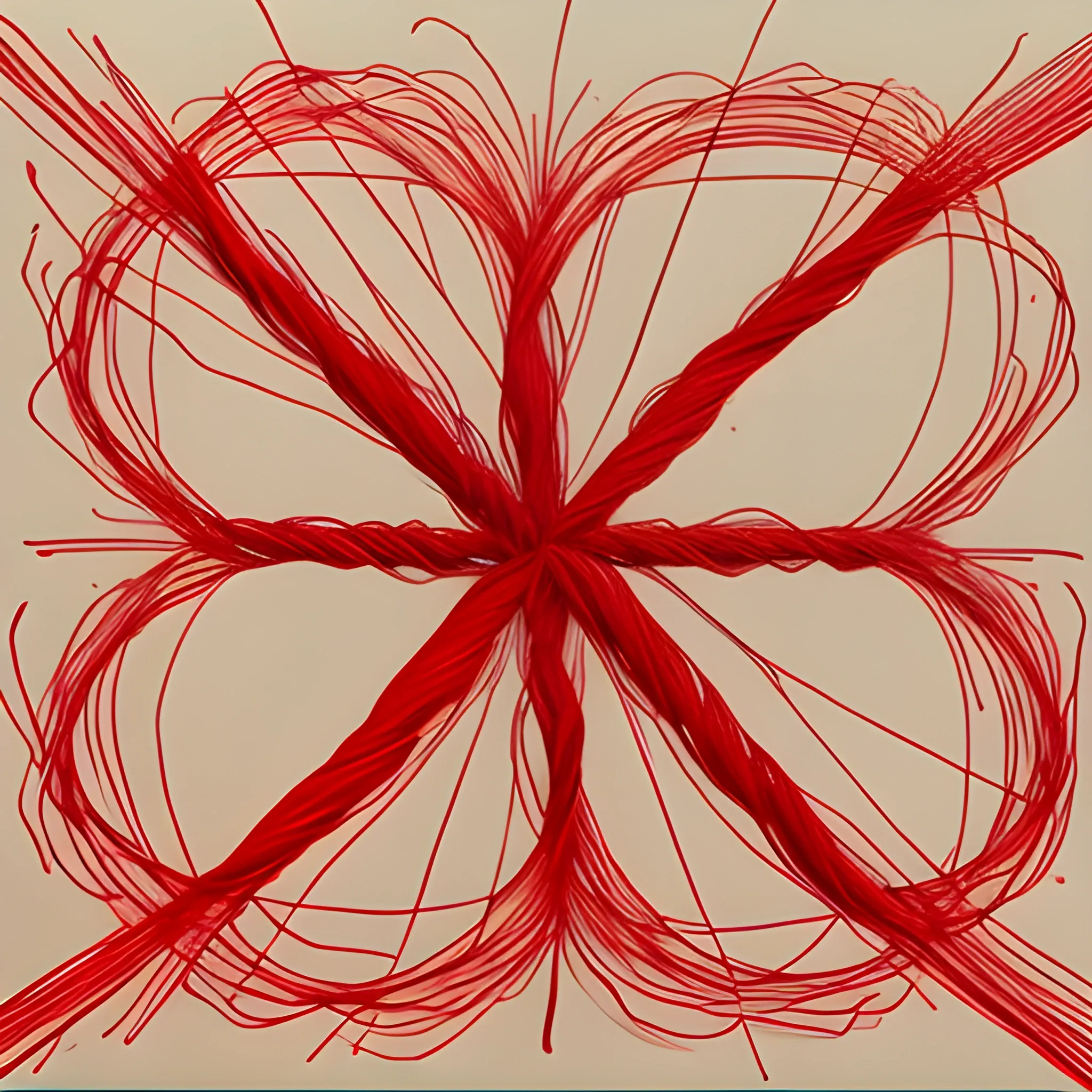 Make me a drawing that with a red thread joins the years 2003, 2006, 2011 and infinity
