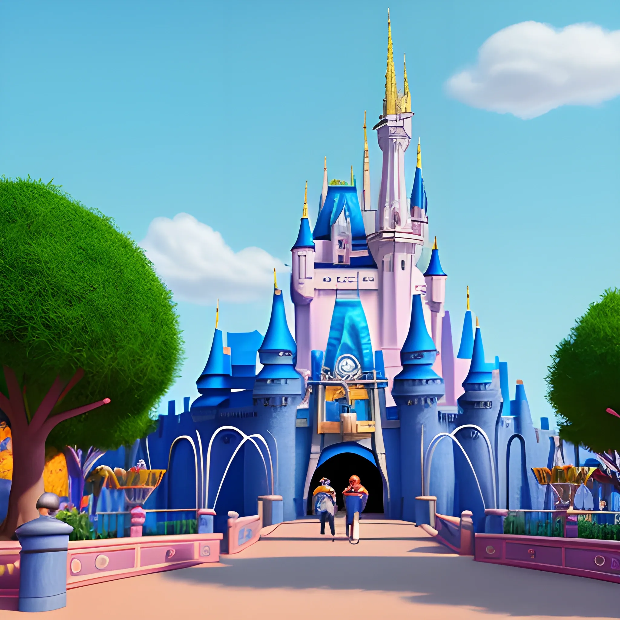 disney,add Photorealism,and high quality,multi-detail,HD, Cartoon,model,3D,pixar,
 ,while maintaining the simplest structure and fewer colors,Stylish and minimalist,colorful,kings