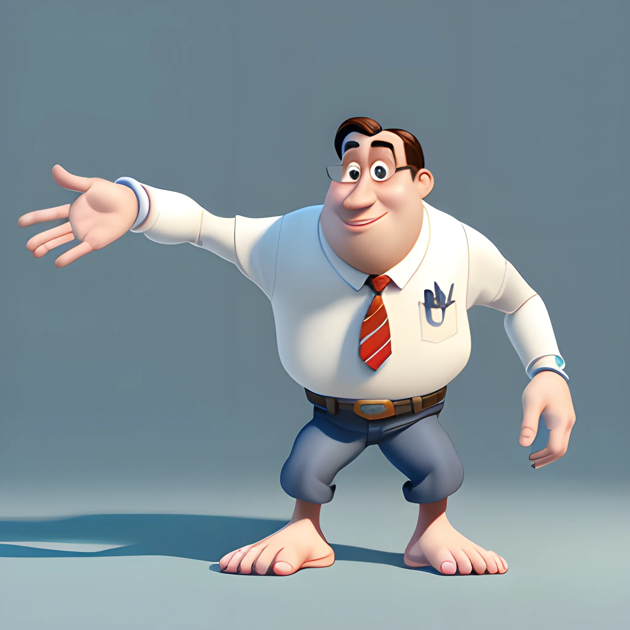 disney,add Photorealism,and high quality,multi-detail,HD, Cartoon,model,3D,pixar,
 ,while maintaining the simplest structure and fewer colors,clerk,Stylish and minimalist,{{{whole body}}},whole body,whole_body