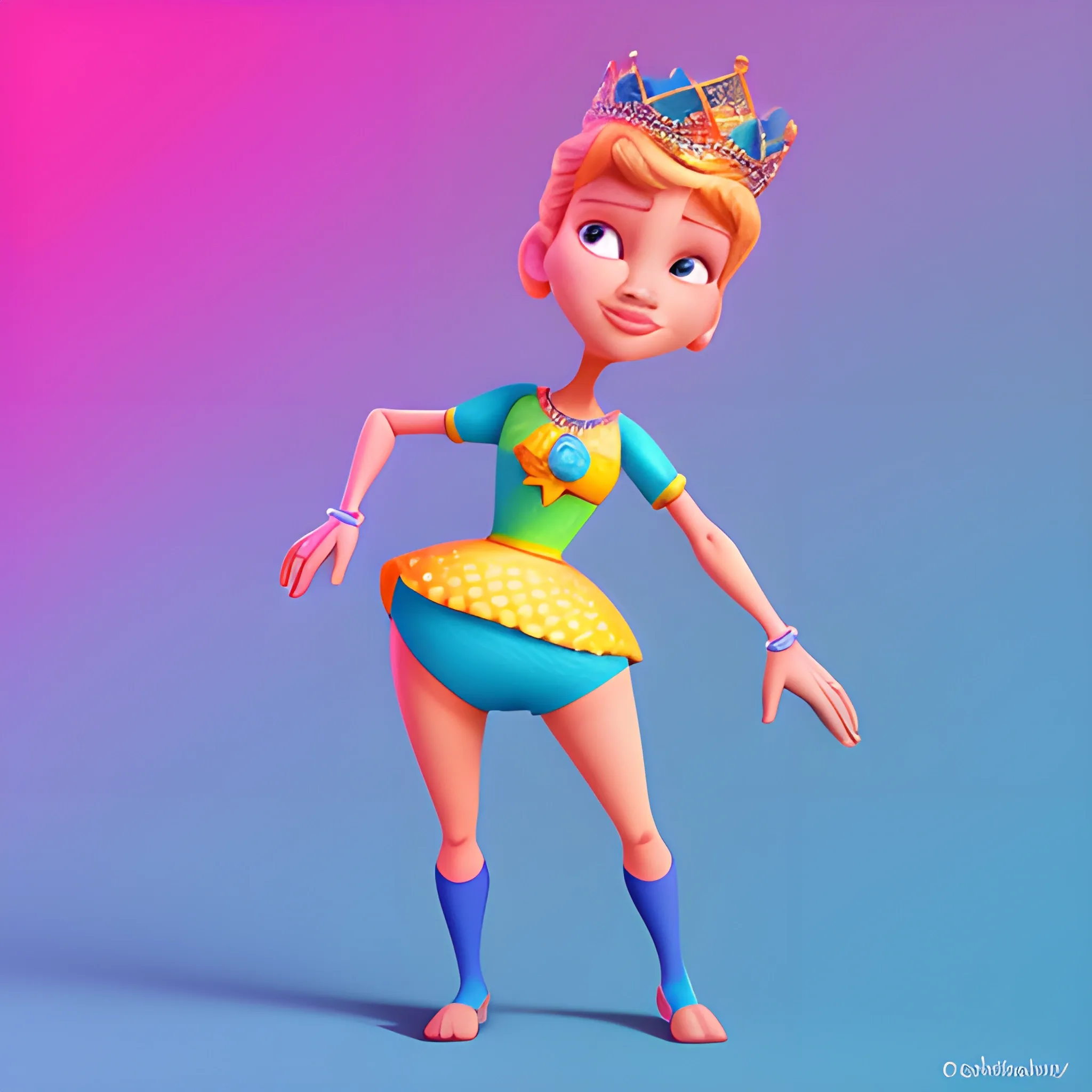 disney,add Photorealism,and high quality,multi-detail,HD, Cartoon,model,3D,pixar,
 ,while maintaining the simplest structure and fewer colors,Stylish and minimalist,colorful,queen,{{{whole body}}},whole_body,whole body