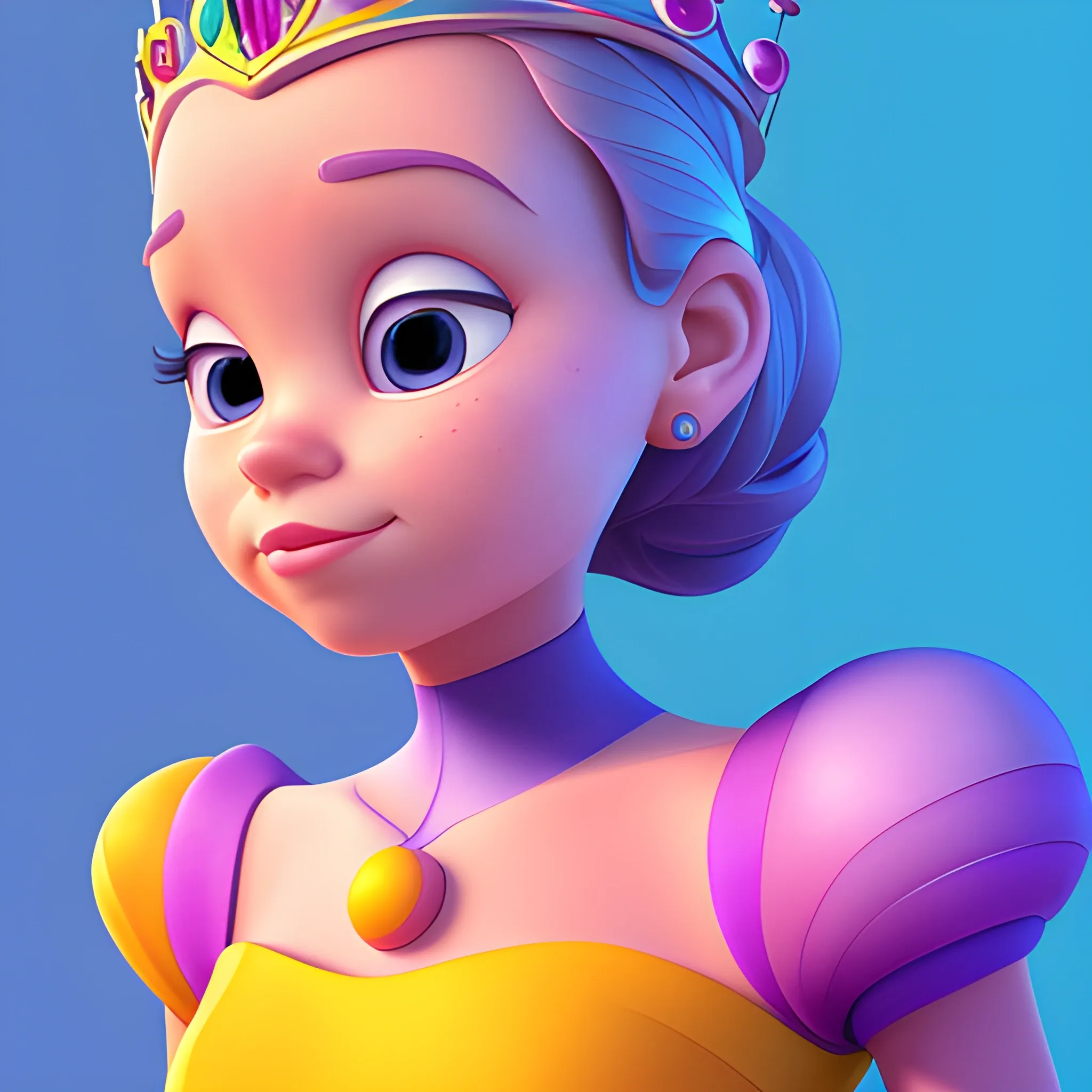 disney,add Photorealism,and high quality,multi-detail,HD, Cartoon,model,3D,pixar,
 ,while maintaining the simplest structure and fewer colors,Stylish and minimalist,colorful,queen,{{{whole body}}},whole_body,whole body