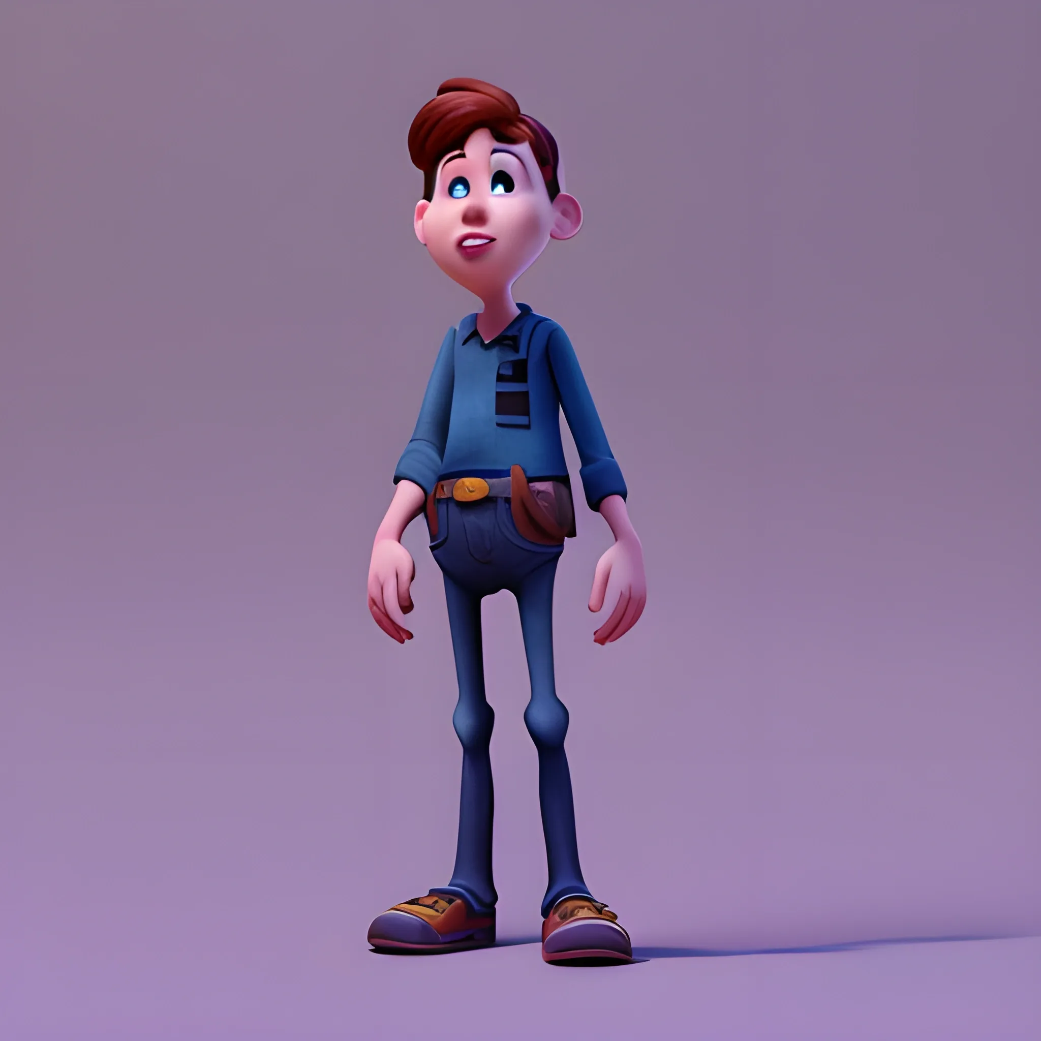 disney,add Photorealism,and high quality,multi-detail,HD, Cartoon,model,3D,pixar,
 ,while maintaining the simplest structure and fewer colors,worker,Stylish and minimalist,{{{whole body}}},whole body,whole_body