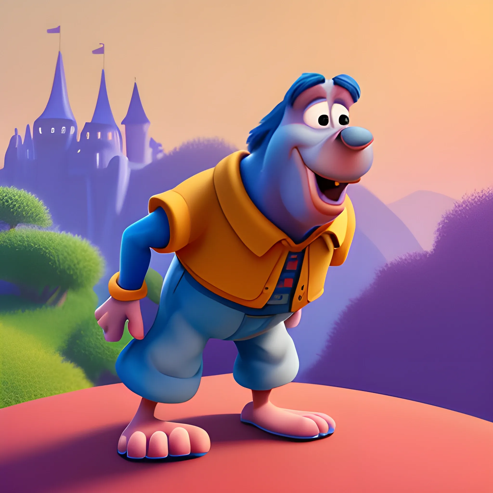 disney,add Photorealism,and high quality,multi-detail,HD, Cartoon,model,3D,pixar,
 ,while maintaining the simplest structure and fewer colors,Stylish and minimalist,colorful,peasant,{{{whole body}}}