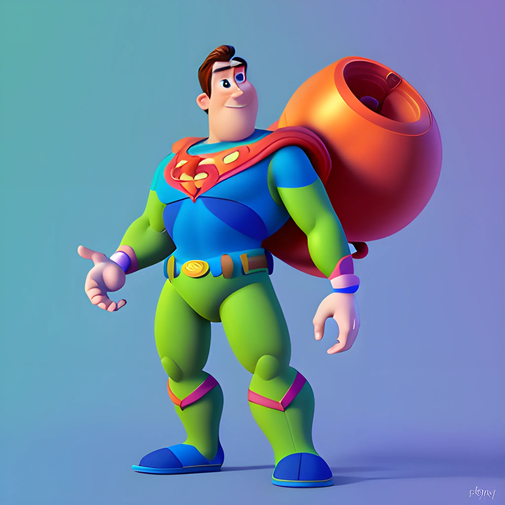 disney,add Photorealism,and high quality,multi-detail,HD, Cartoon,model,3D,pixar,
 ,while maintaining the simplest structure and fewer colors,Stylish and minimalist,colorful,hero,{{{whole body}}},whole_body,whole body