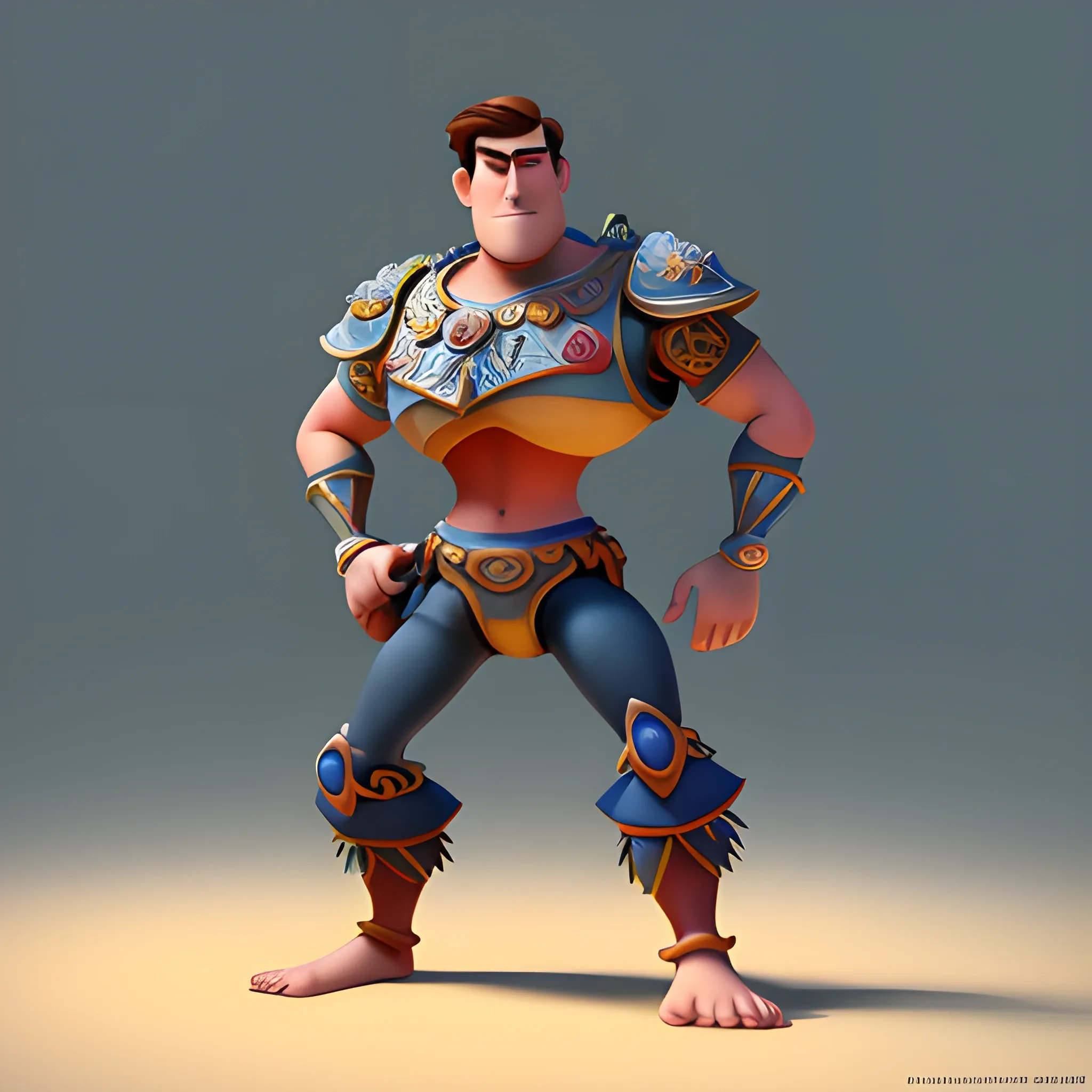 disney,add Photorealism,and high quality,multi-detail,HD, Cartoon,model,3D,pixar,
 ,while maintaining the simplest structure and fewer colors,Stylish and minimalist,colorful,warrior,{{{whole body}}},whole_body,whole body