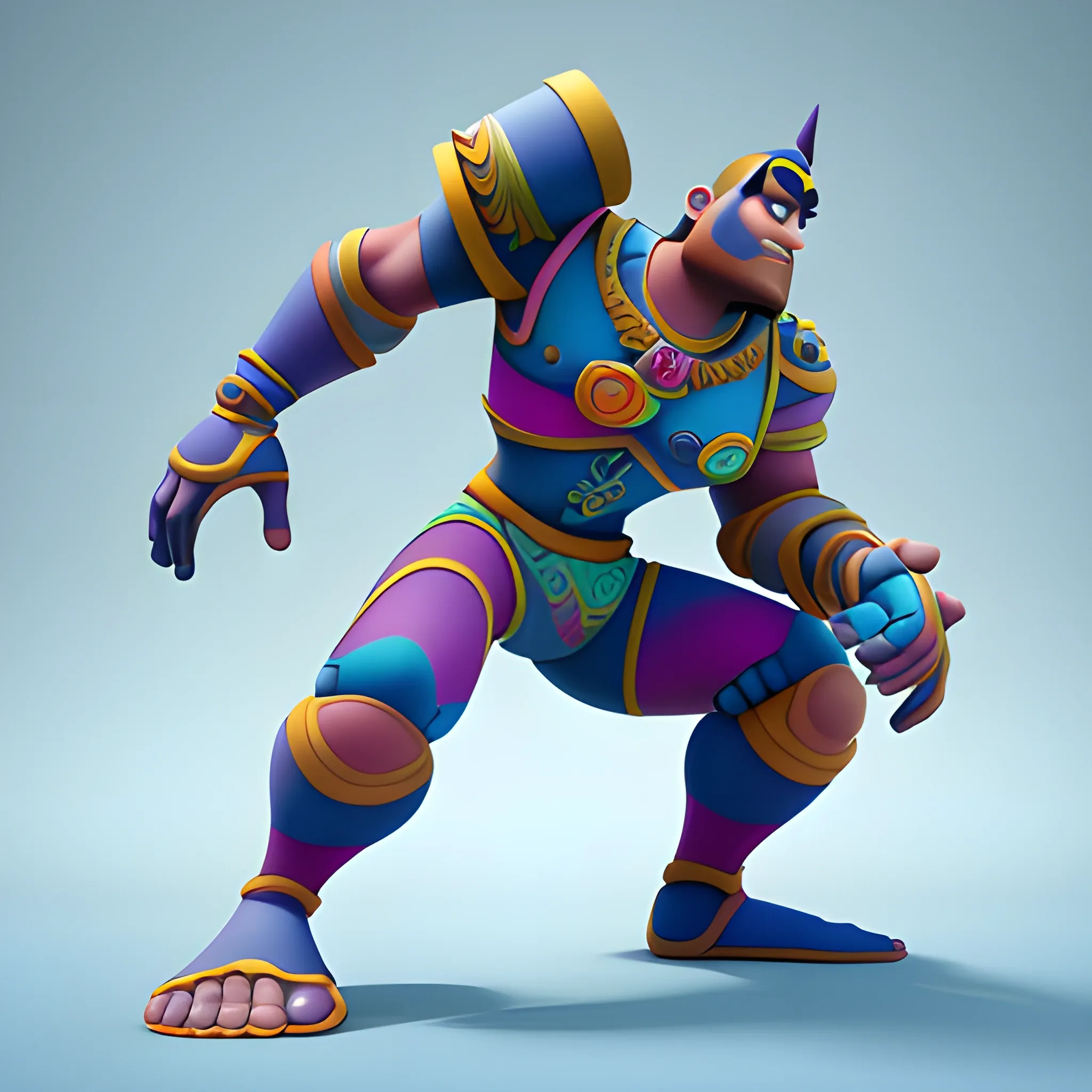 disney,add Photorealism,and high quality,multi-detail,HD, Cartoon,model,3D,pixar,
 ,while maintaining the simplest structure and fewer colors,Stylish and minimalist,colorful,warrior,{{{whole body}}},whole_body,whole body