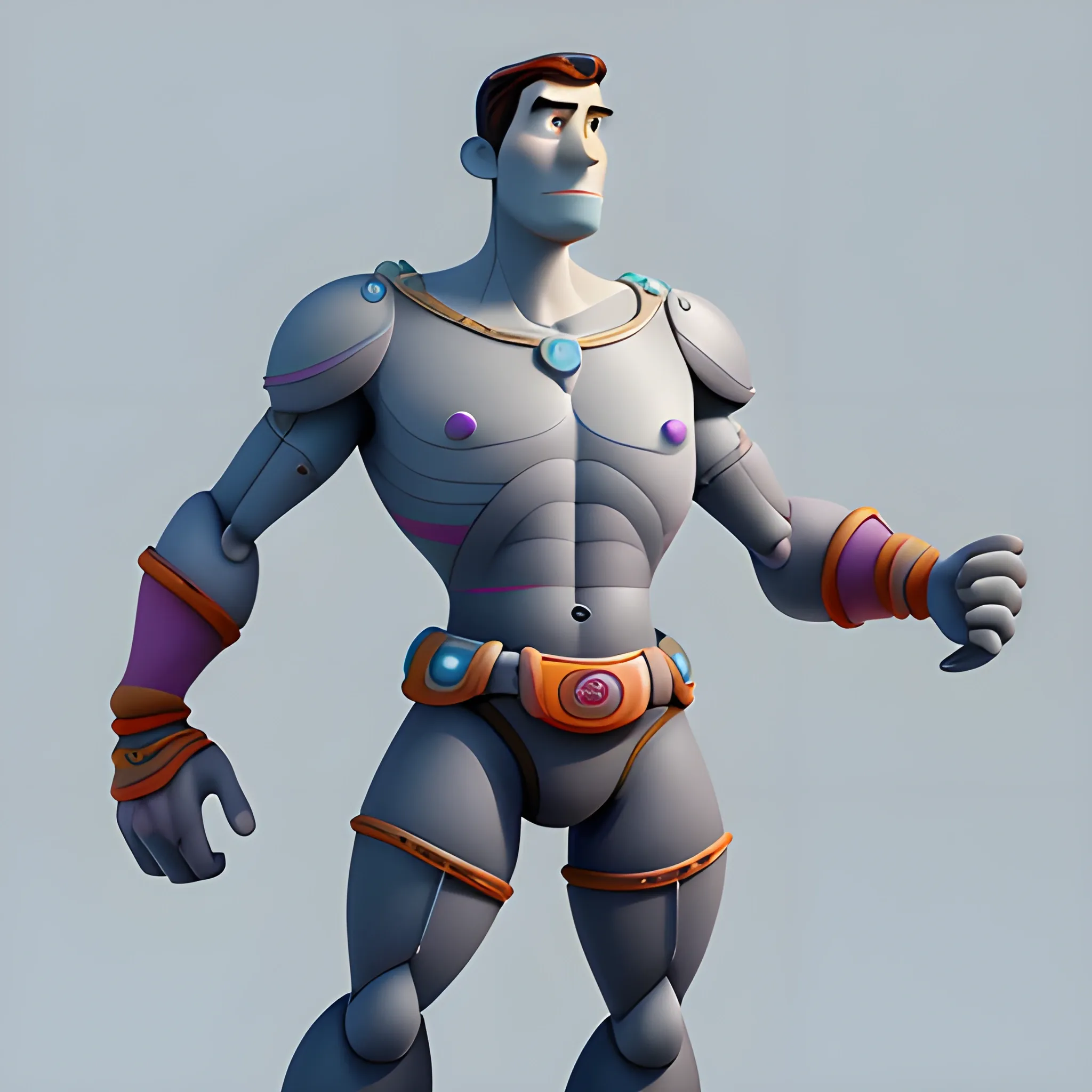 disney,add Photorealism,and high quality,multi-detail,HD, Cartoon,model,3D,pixar,
 ,while maintaining the simplest structure and fewer colors,Stylish and minimalist,colorful,warrior,{{{whole body}}},whole_body,whole body