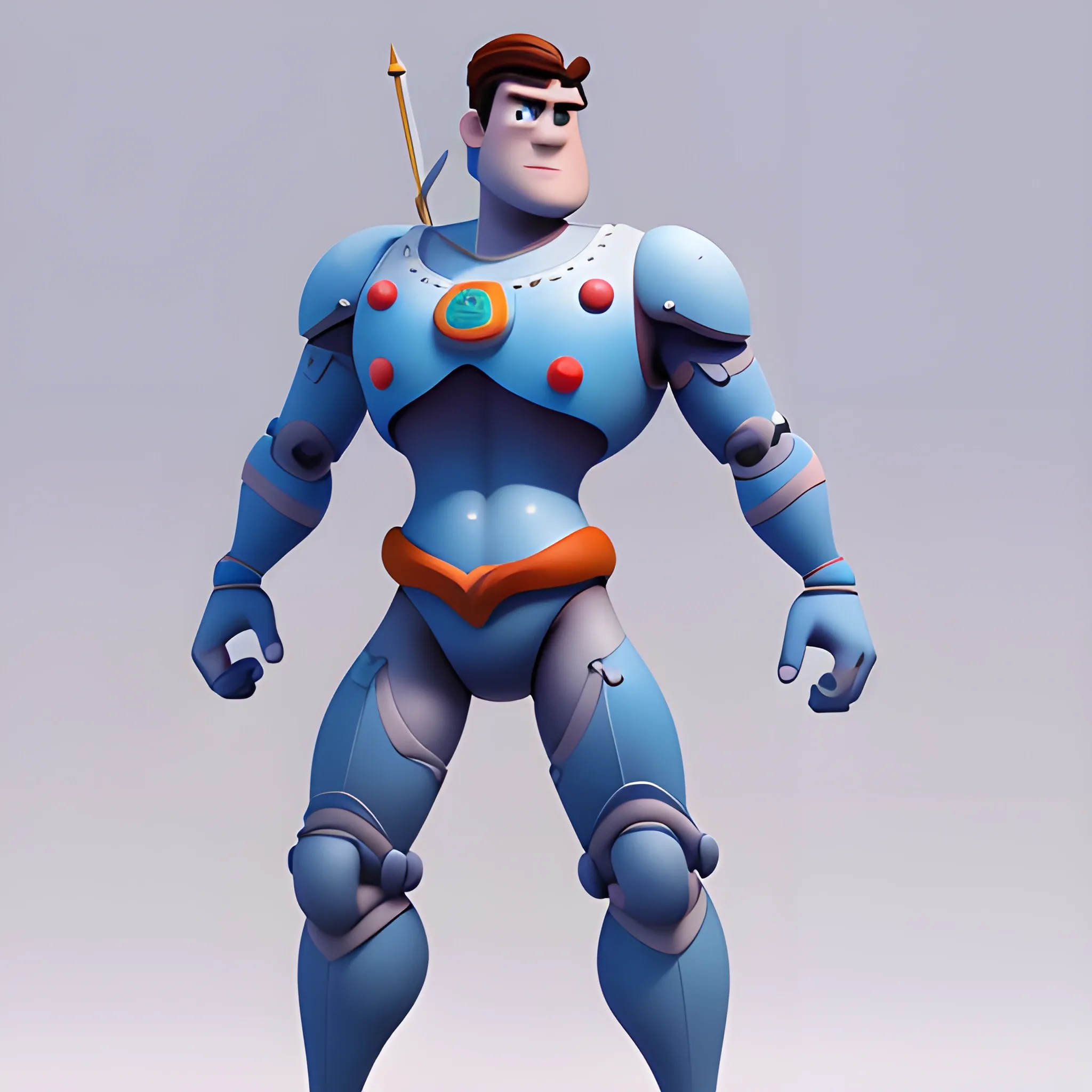 disney,add Photorealism,and high quality,multi-detail,HD, Cartoon,model,3D,pixar,
 ,while maintaining the simplest structure and fewer colors,Stylish and minimalist,colorful,warrior,{{{whole body}}},whole_body,whole body