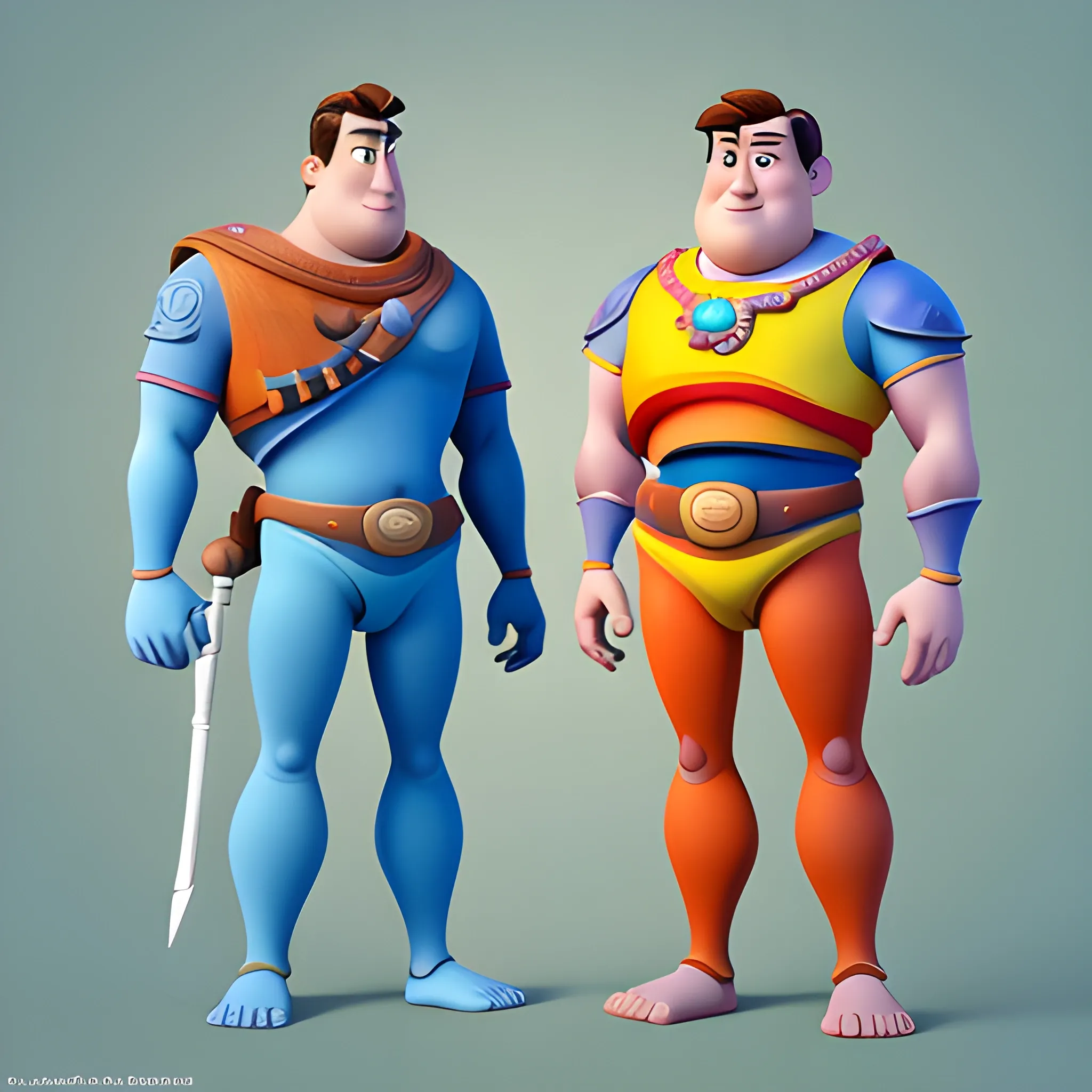 disney,add Photorealism,and high quality,multi-detail,HD, Cartoon,model,3D,pixar,
 ,while maintaining the simplest structure and fewer colors,Stylish and minimalist,colorful,warrior,{{{whole body}}},whole_body,whole body